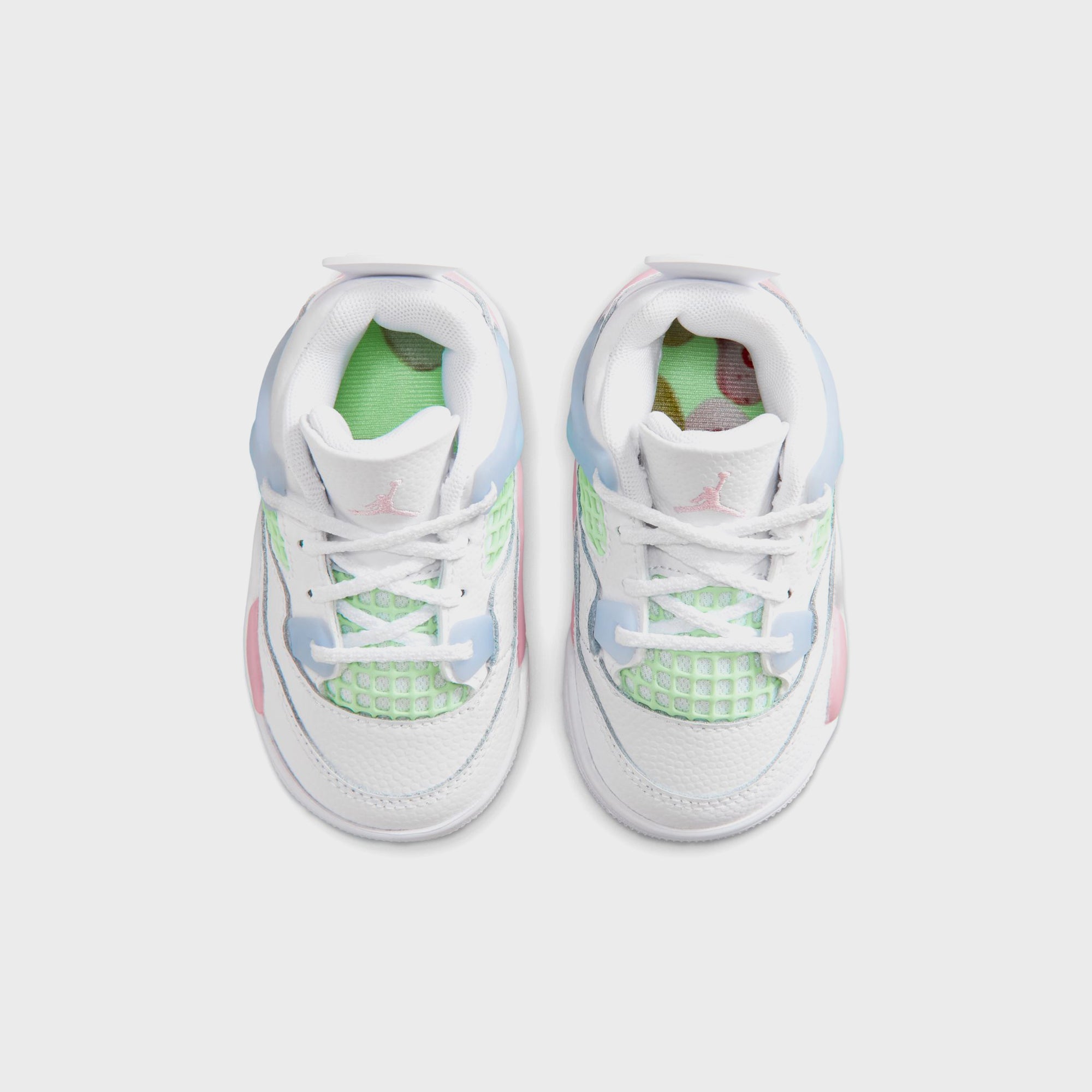 Nike TD Air Jordan 4 Retro - White / Half Blue / Vapor Green