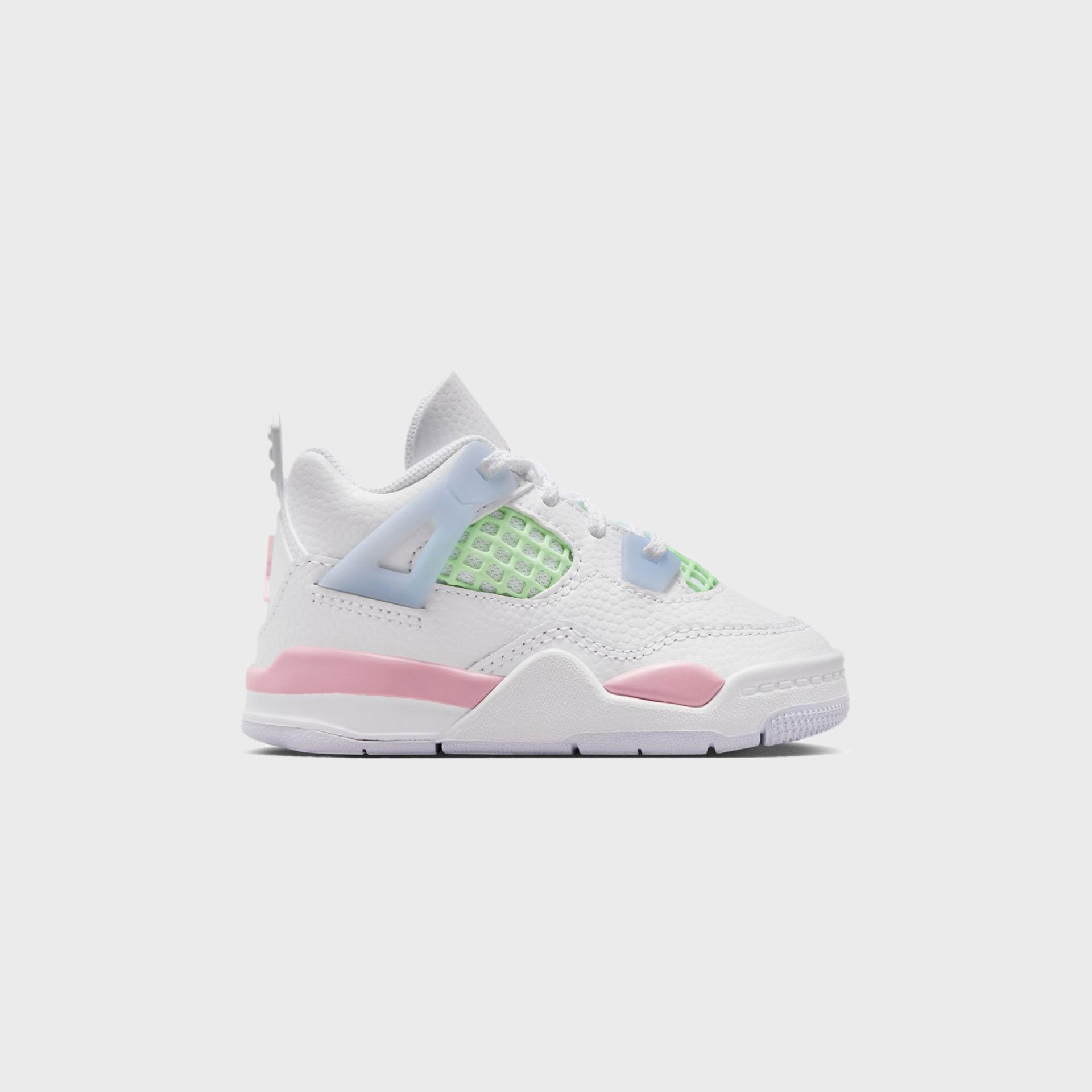 Nike TD Air Jordan 4 Retro - White / Half Blue / Vapor Green / Medium Soft Pink