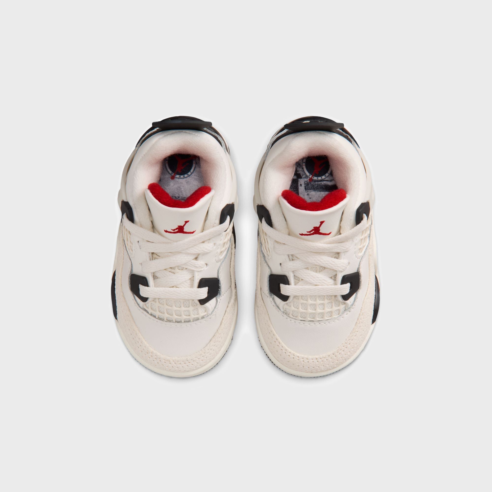 Nike TD Air Jordan 4 Retro OG - Sail / Black / University Red