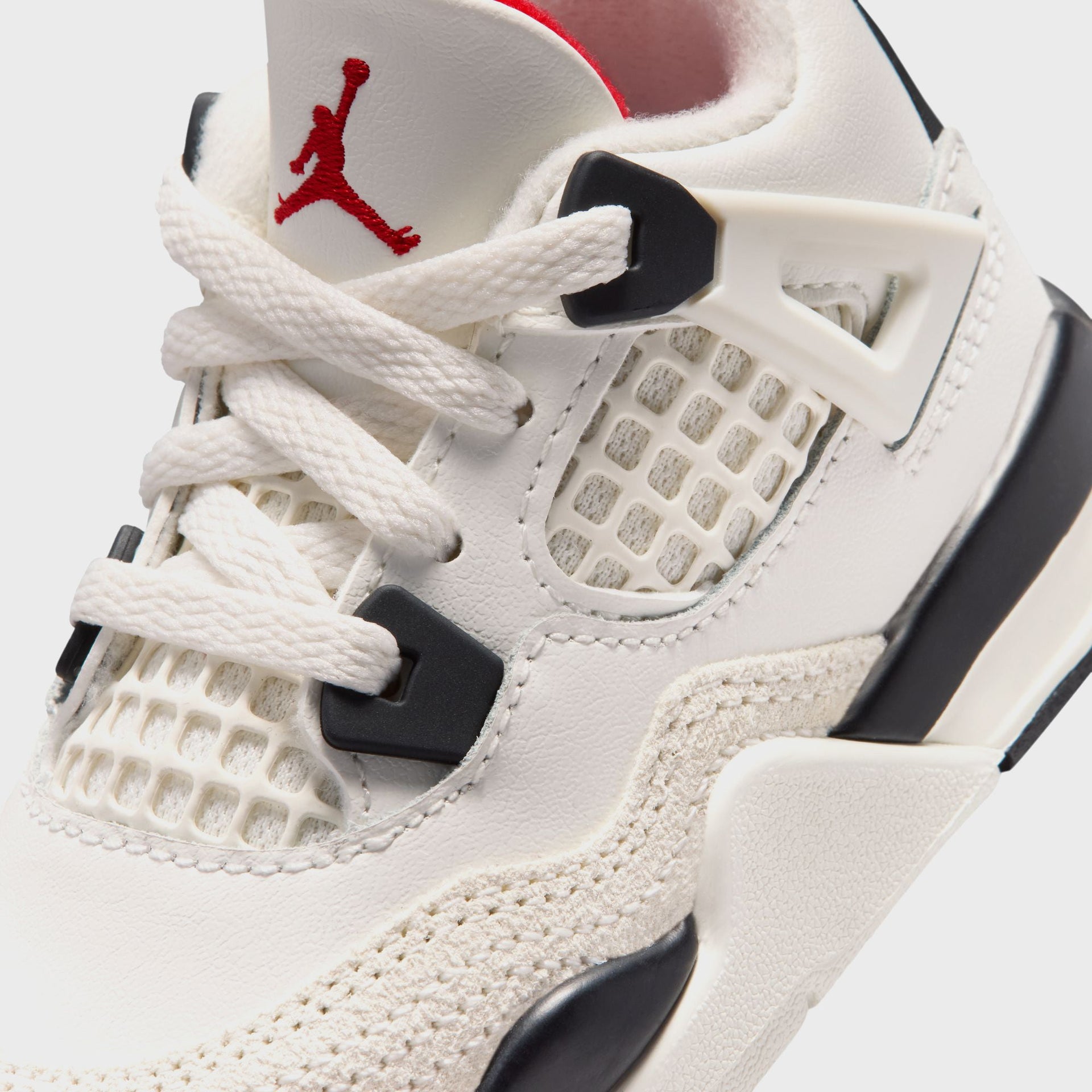 Nike TD Air Jordan 4 Retro OG - Sail / Black / University Red