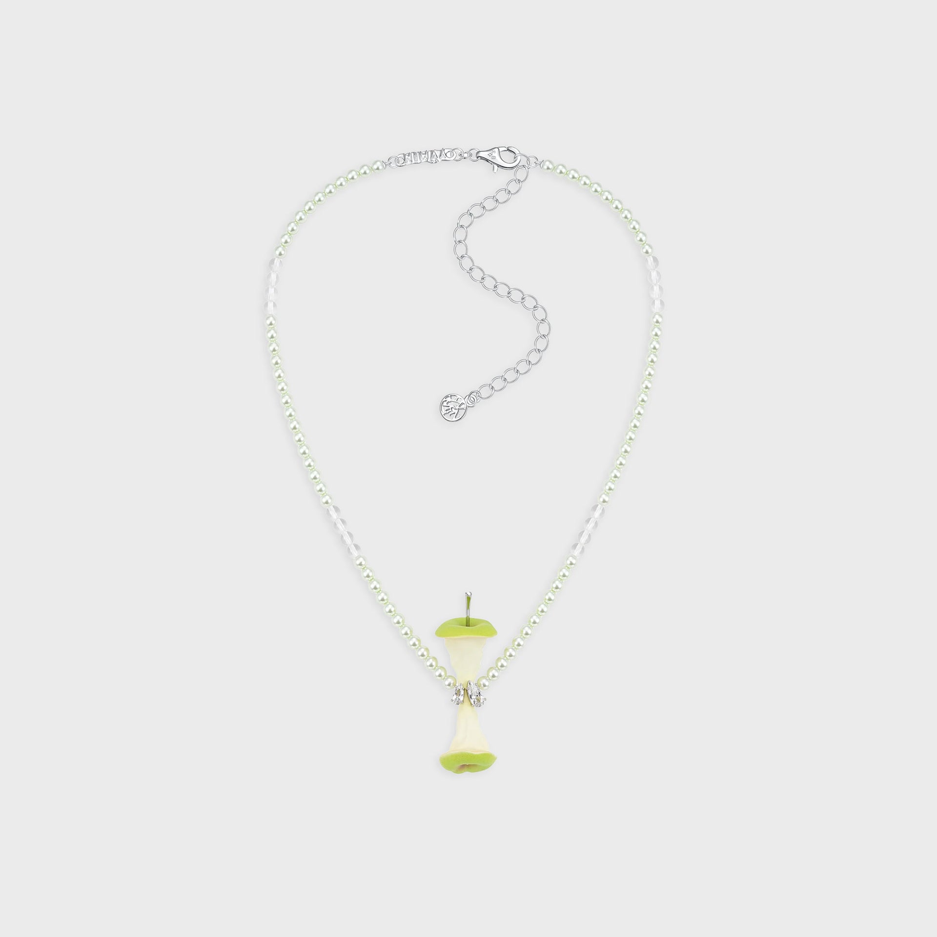 YVMIN Apple Core Pearl Necklace - Green