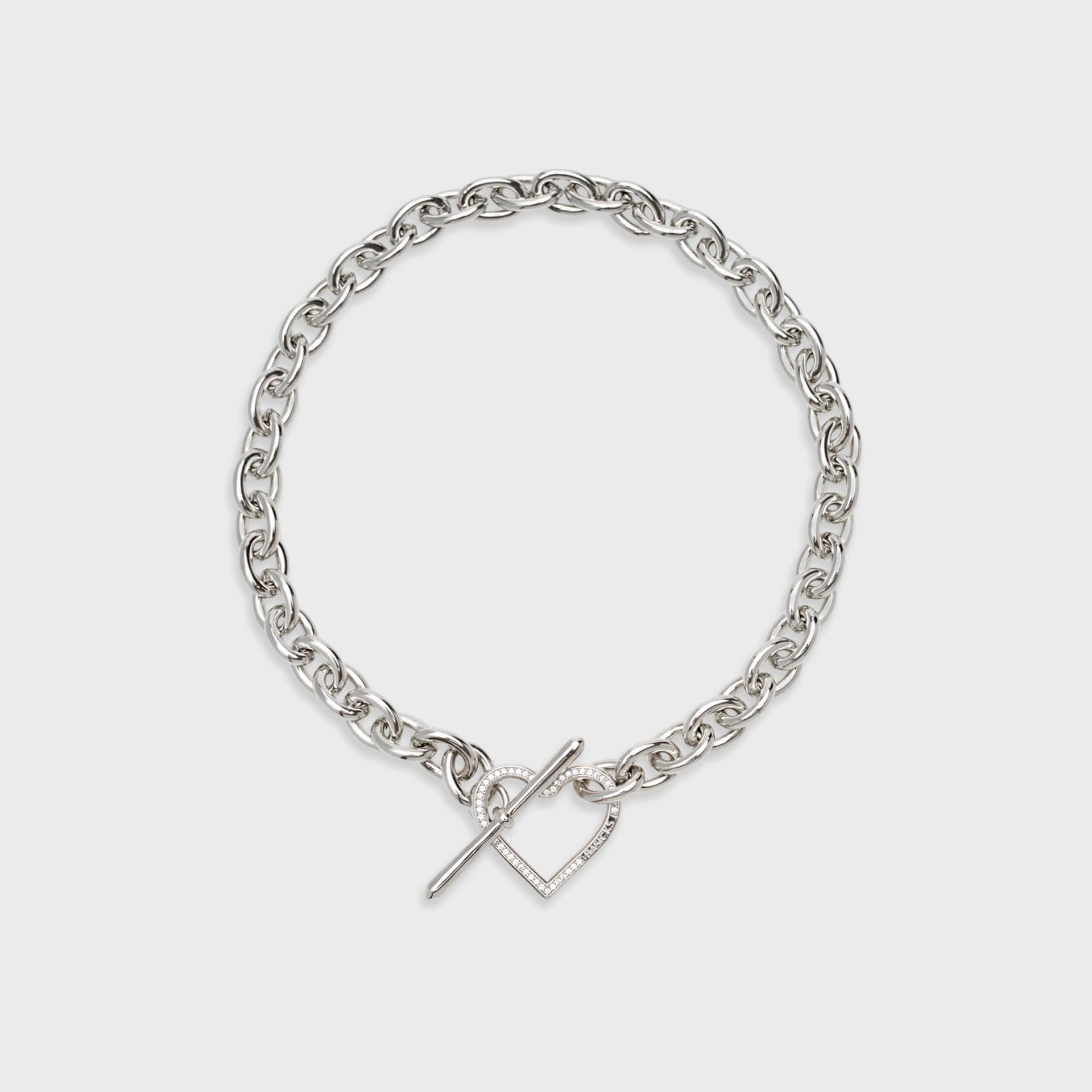 BASICKS Heart Link Flow Necklace - Silver