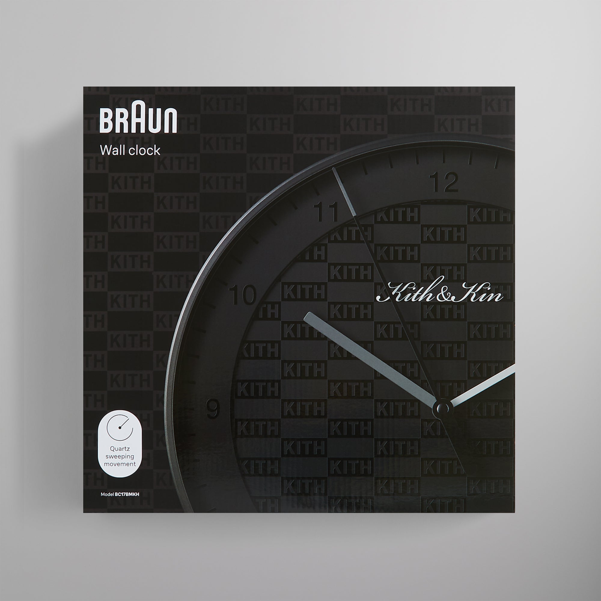 インテリア時計 Kith Kithmas for Braun BC17 Wall Clock Kithmas for Braun Wall Clock - Black – Kith Japan