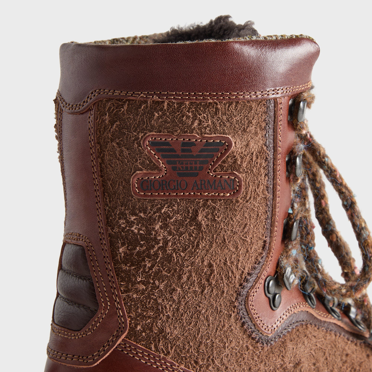 Giorgio Armani & Kith for Diemme Alpini Shearling Boot - Mogano