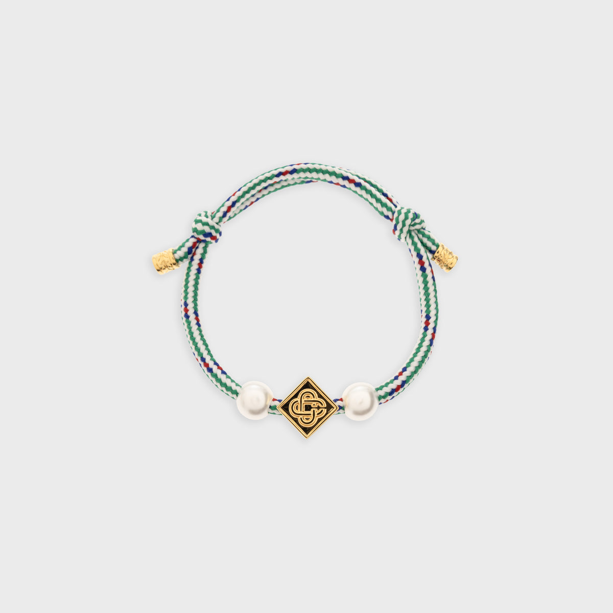 Casablanca Bicolour Friendship Bracelet - Gold / White / Green