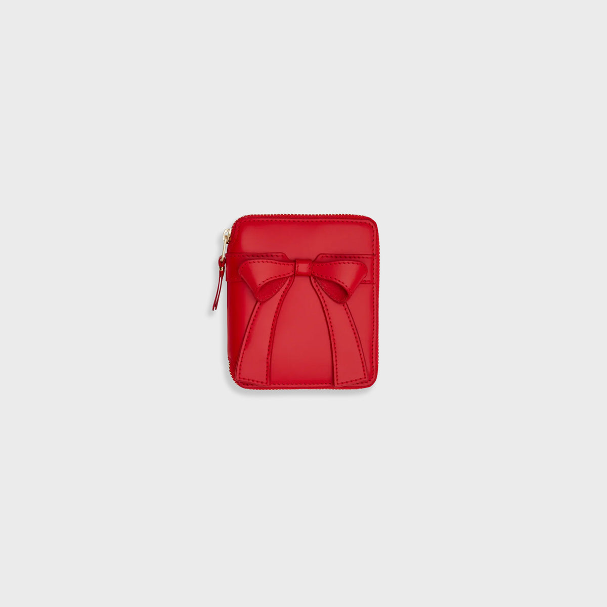 COMME DES GARCONS WALLET Big Bow Round Zip Wallet - Red
