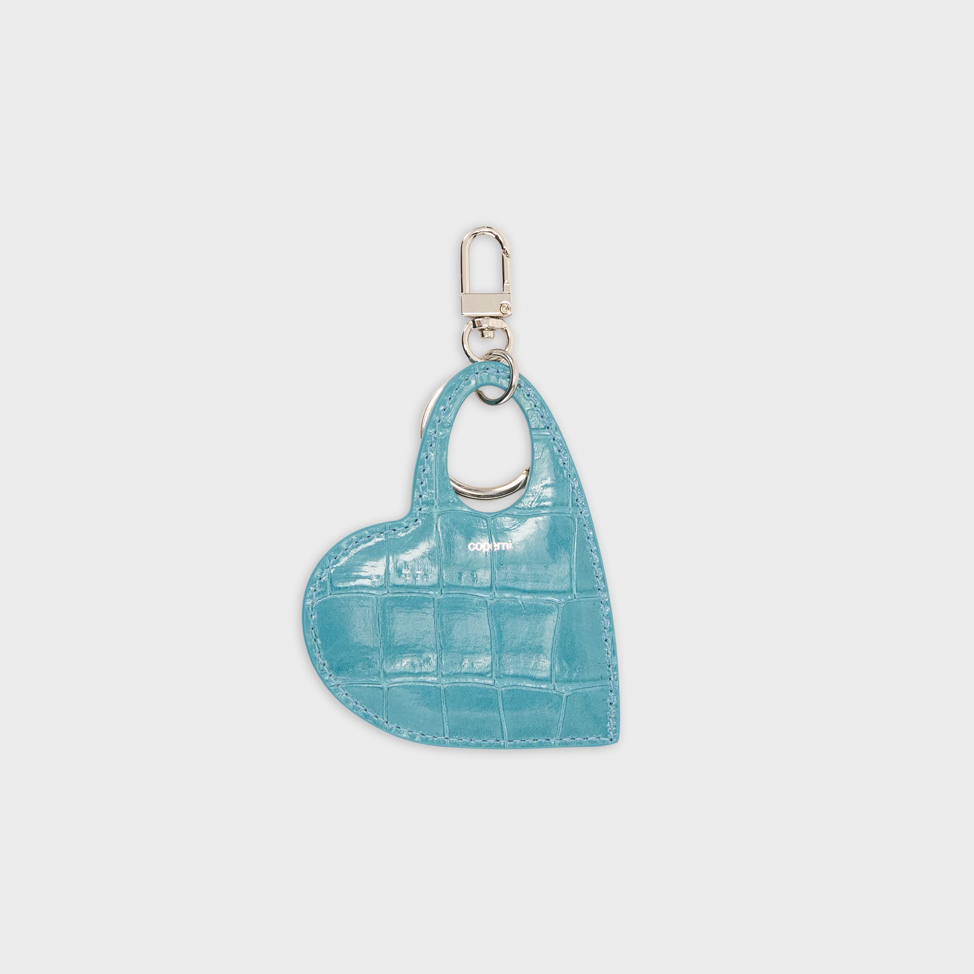 Coperni Croco Heart Keychain - Blue