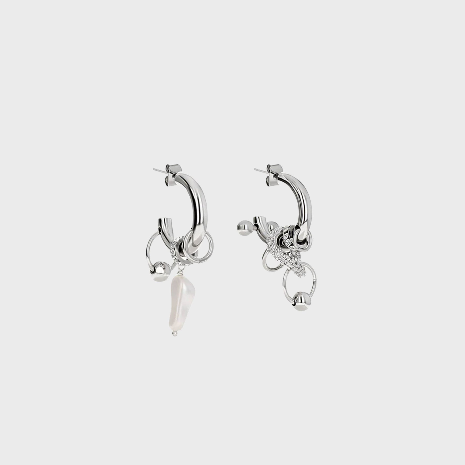 Justine Clenquet Danielle Earrings - Palladium