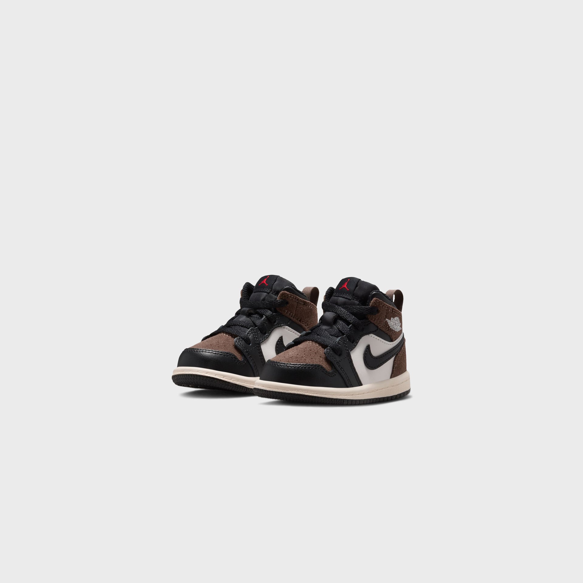 Jordan TD Jordan 1 Mid - Black / Palomino / University Red / Phantom