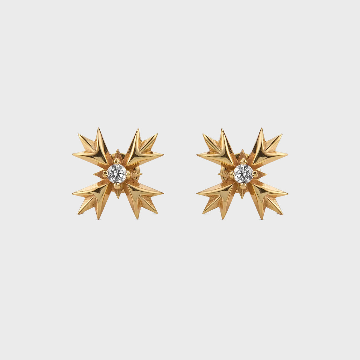 EMANUELE BICOCCHI Gold Crest Crystal Earrings Pair - Gold