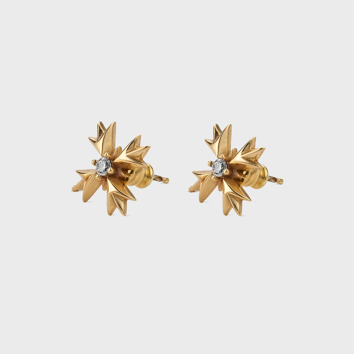 EMANUELE BICOCCHI Gold Crest Crystal Earrings Pair - Gold