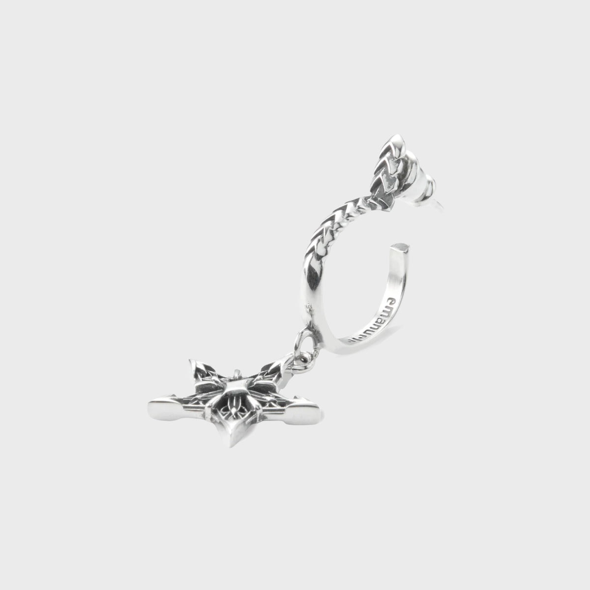 EMANUELE BICOCCHI Stella Notre Dame Hoop Earring - Silver