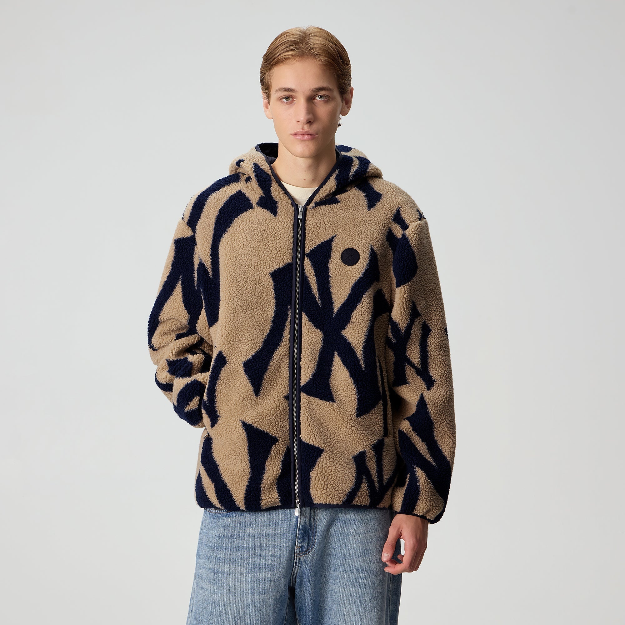 kith 中綿　ジャケット　ブルゾン　PUFFED Kith for the New York Yankees Zip Brixton Puffed Shirt Jacket