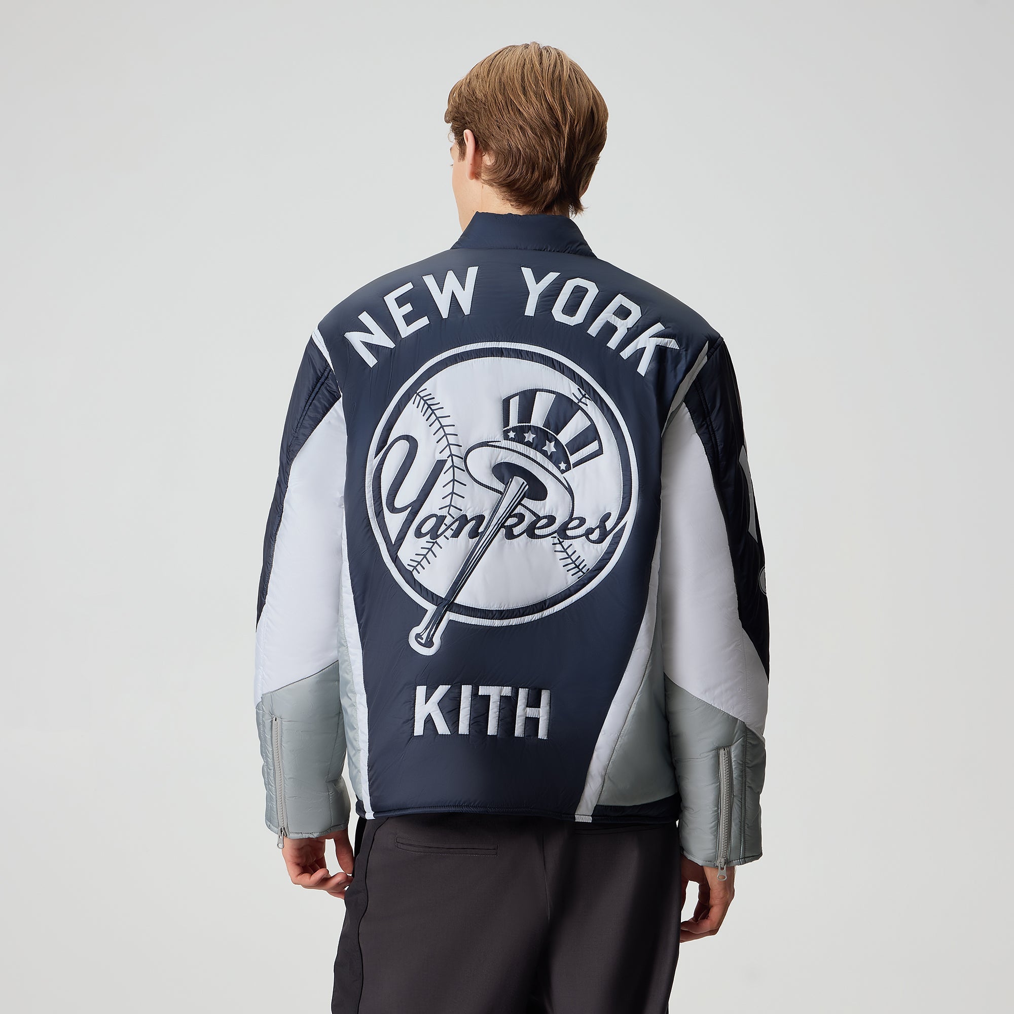 Kith for the New York Yankees Zip Brixton Puffed Shirt Jacket