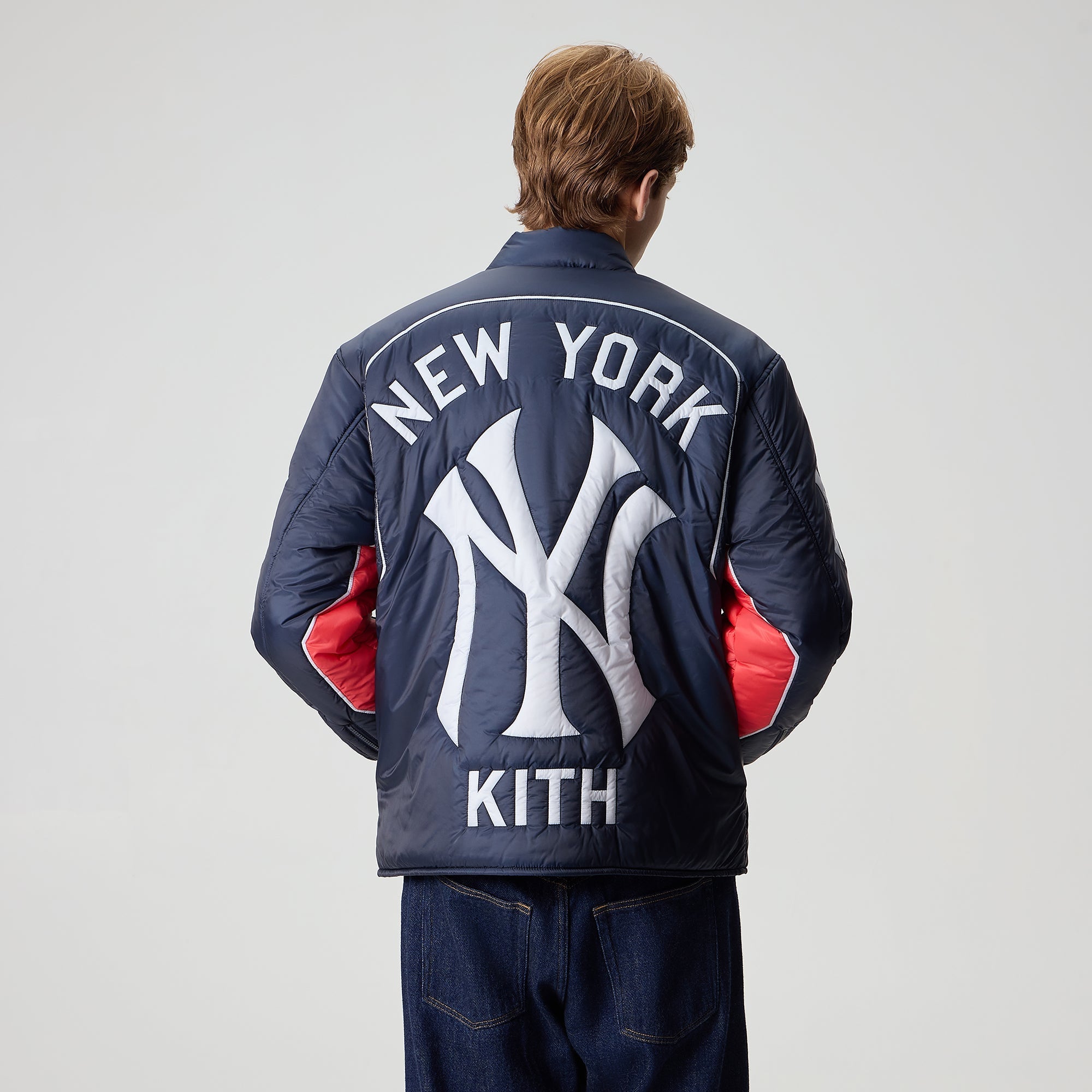 Kith for the New York Yankees Zip Brixton Puffed Shirt Jacket
