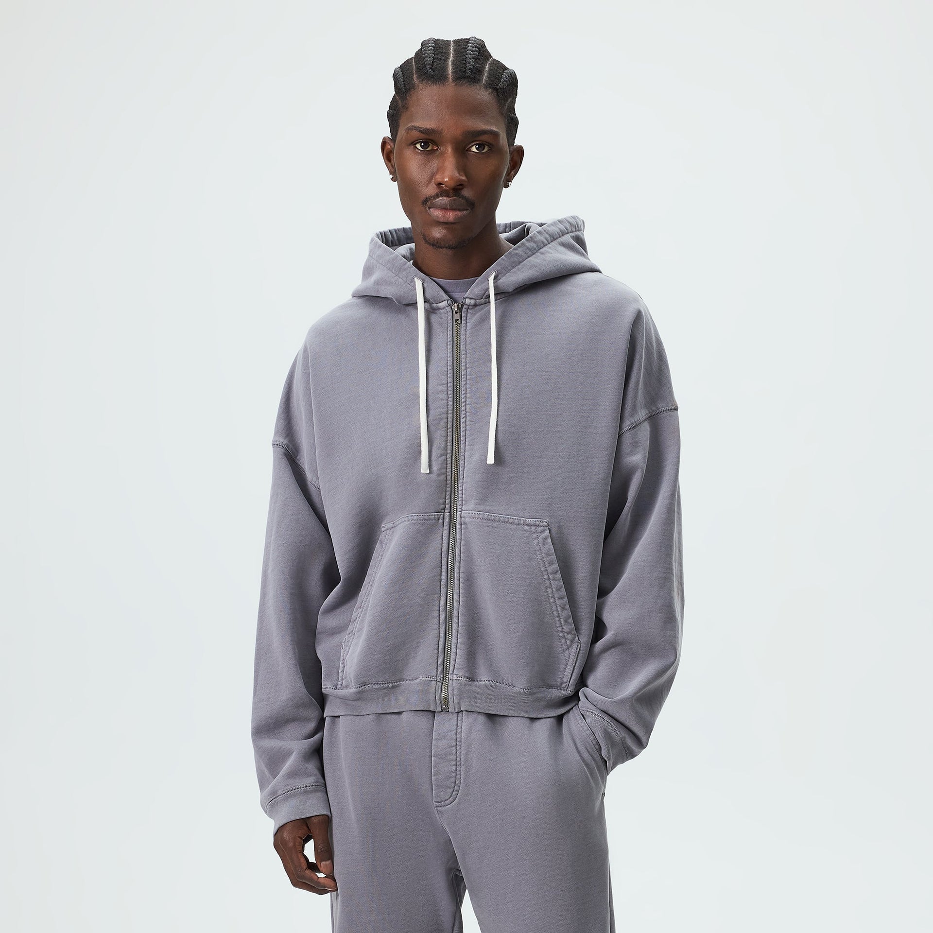 Kith 101 Soft Brushed Terry Braxton Zip Hoodie - Influence