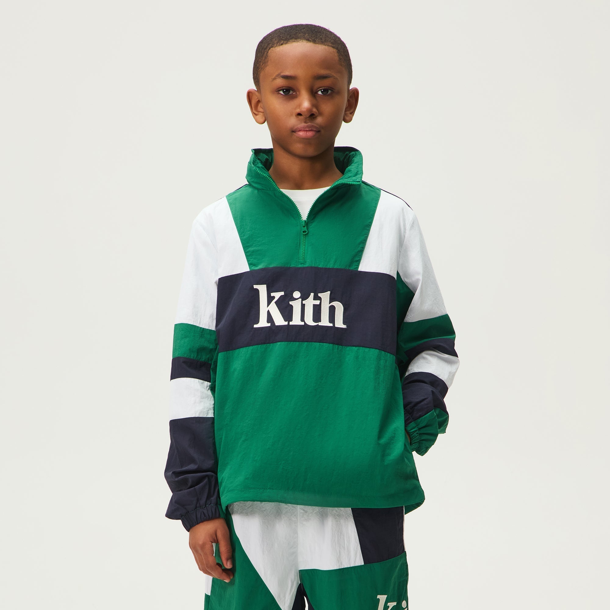 Kith Kids Blocked Linden Harrison Pullover - Newt – Kith Japan