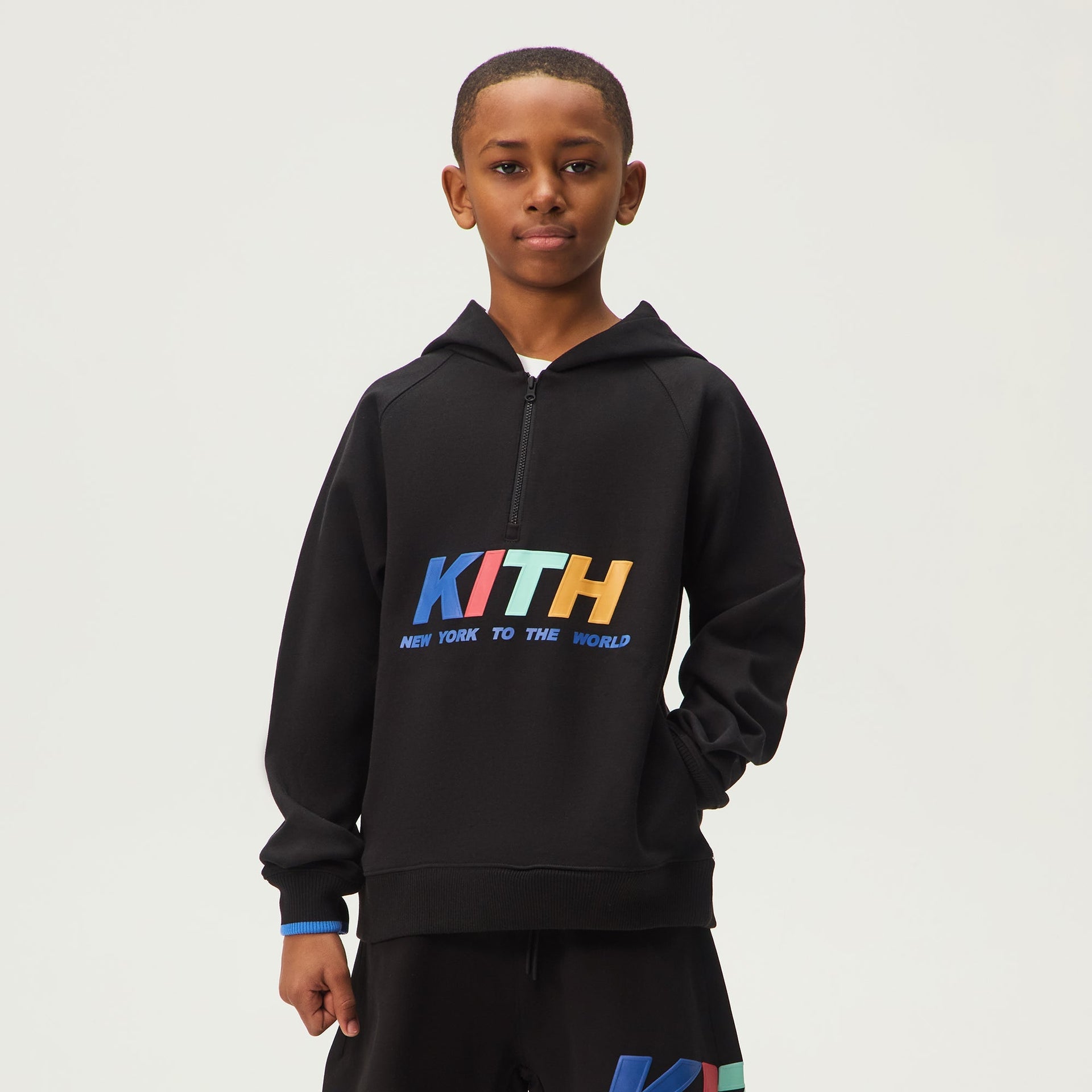Kith Kids NY Quarter Zip Hoodie - Black