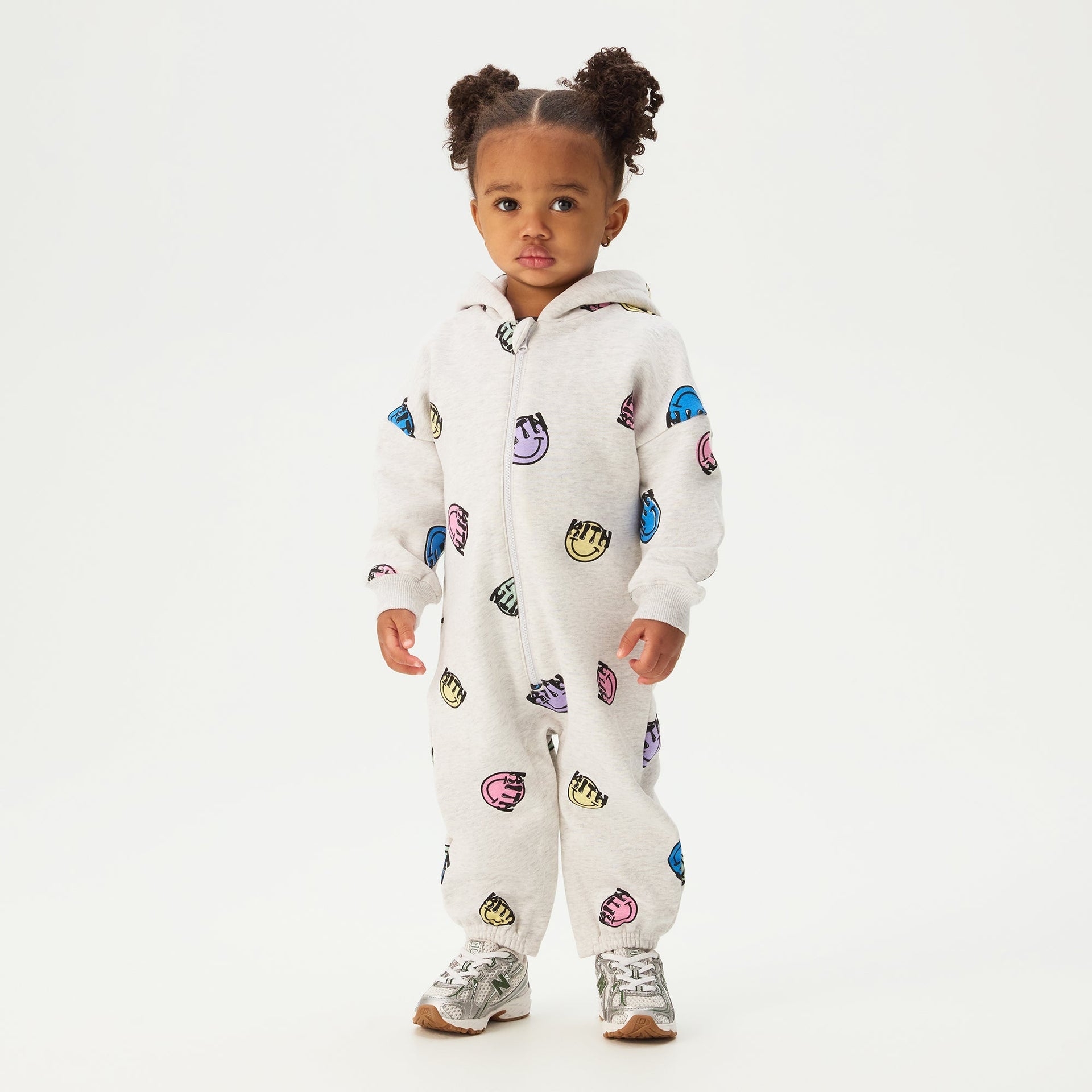 Kith Baby Cheeky Gumball Nelson Coverall - Light Heather Grey