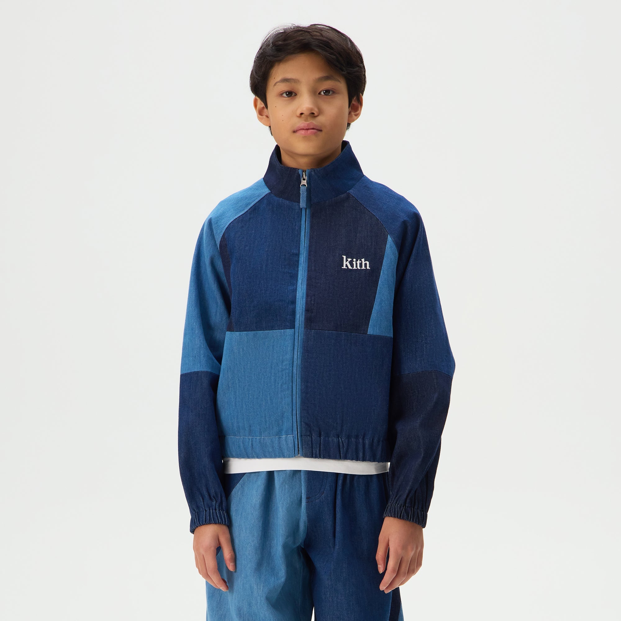 Kith Kids Patchwork Denim Milo Track Jacket - Multi – Kith Japan