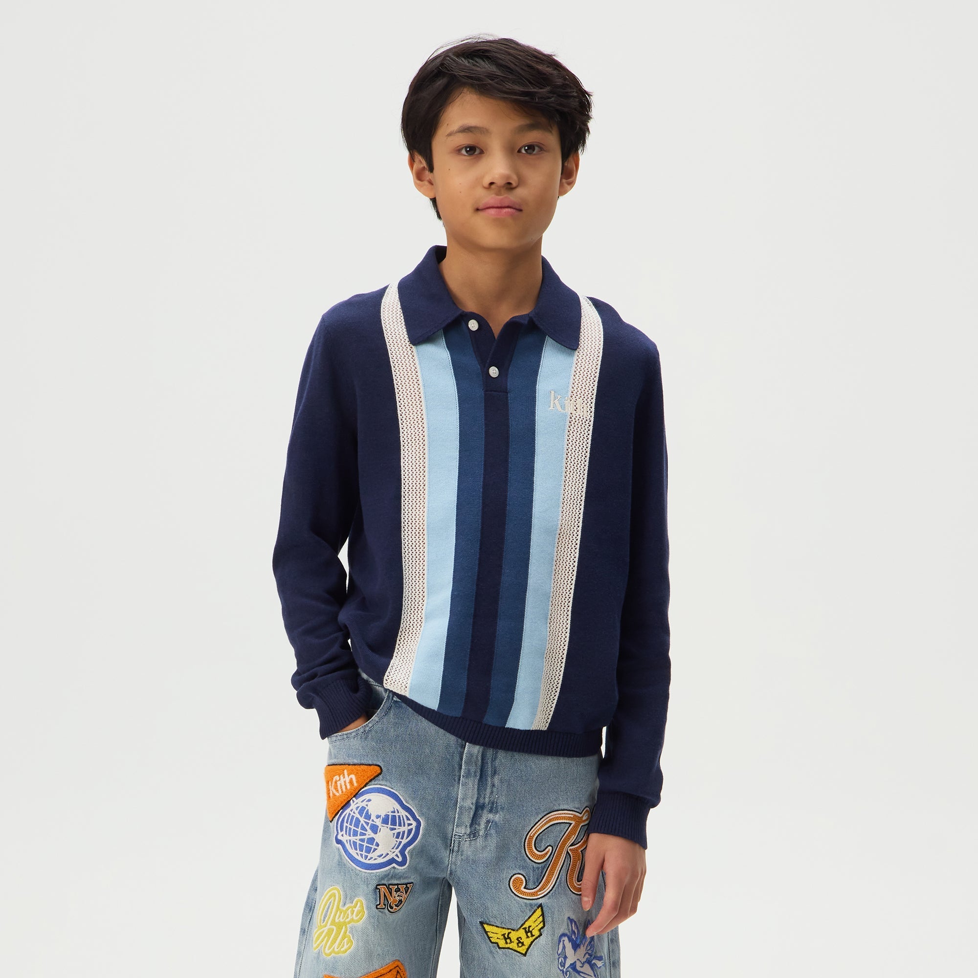 Kith Kids Color-Blocked Hanson Polo - Nocturnal – Kith Japan