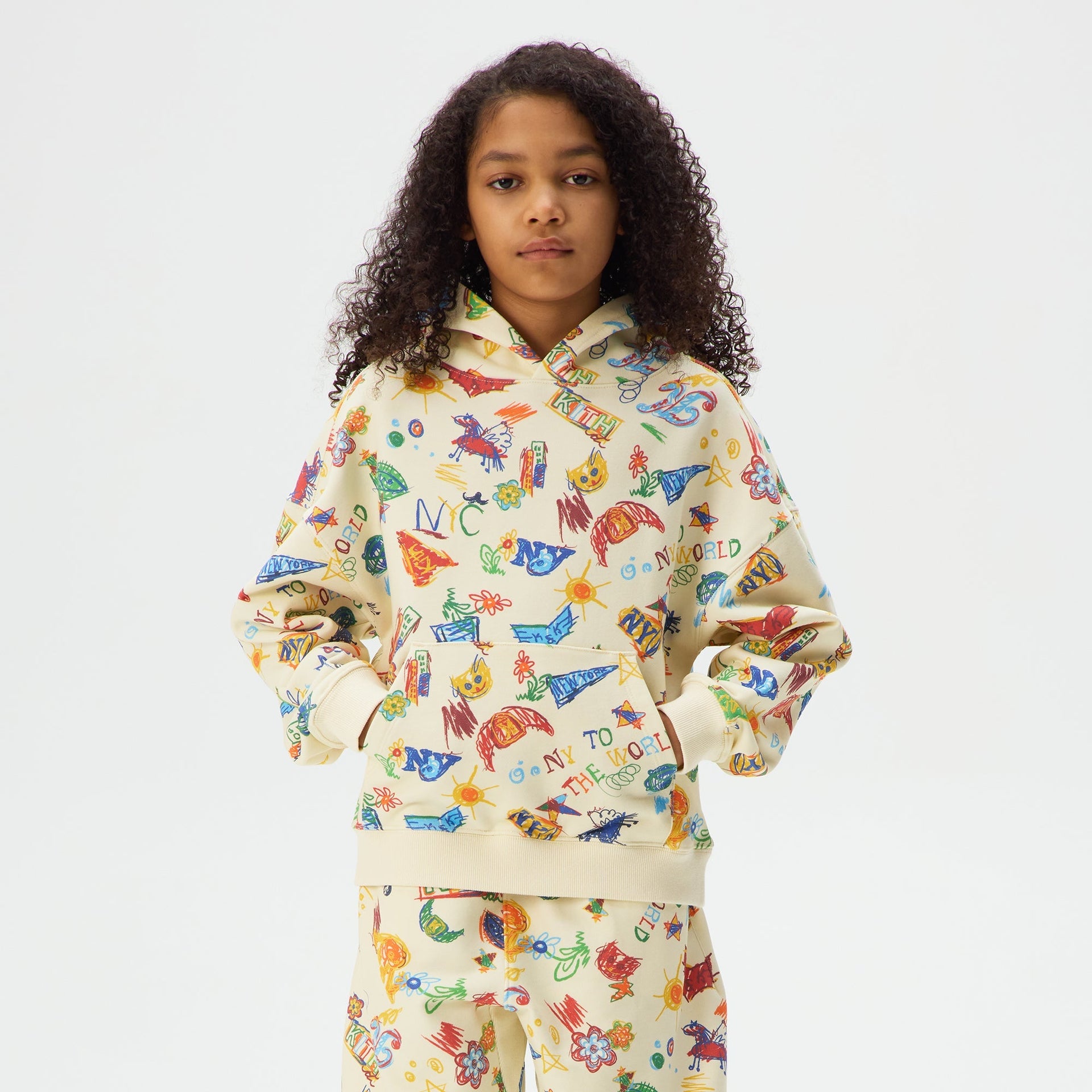 Kith Kids NY Sketchbook Nelson Hoodie - Sandrift