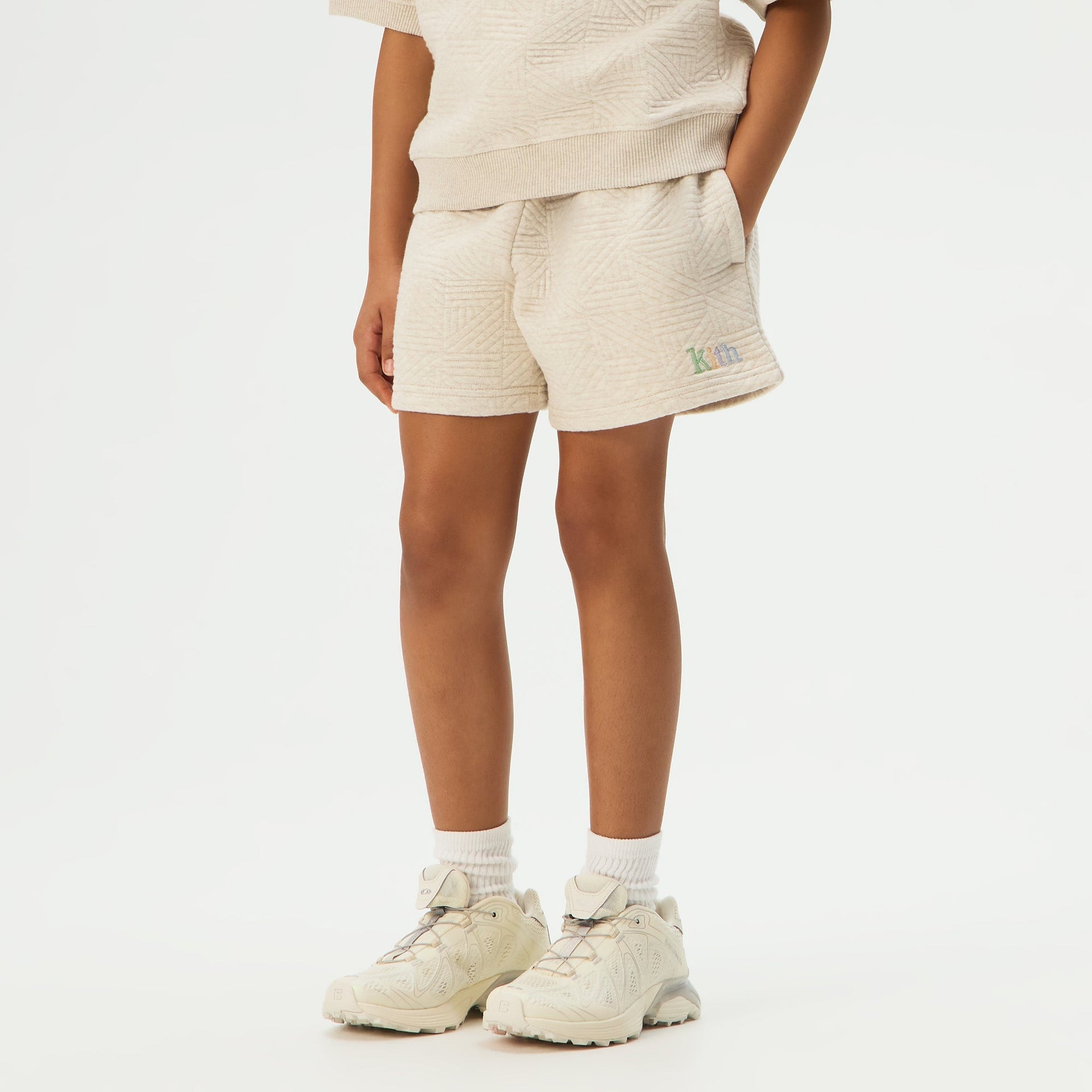 Kith Kids Quilted Liam Short - Sandy Heather