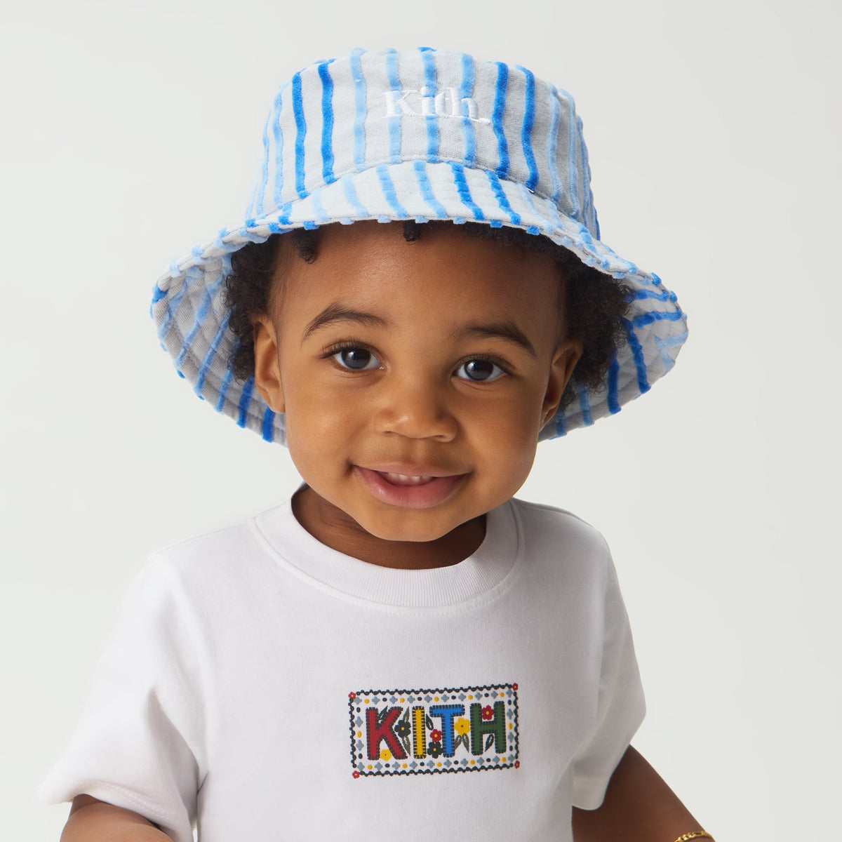 Kith Baby Chenille Stripe Dawson Bucket Hat - Cornflower – Kith Japan