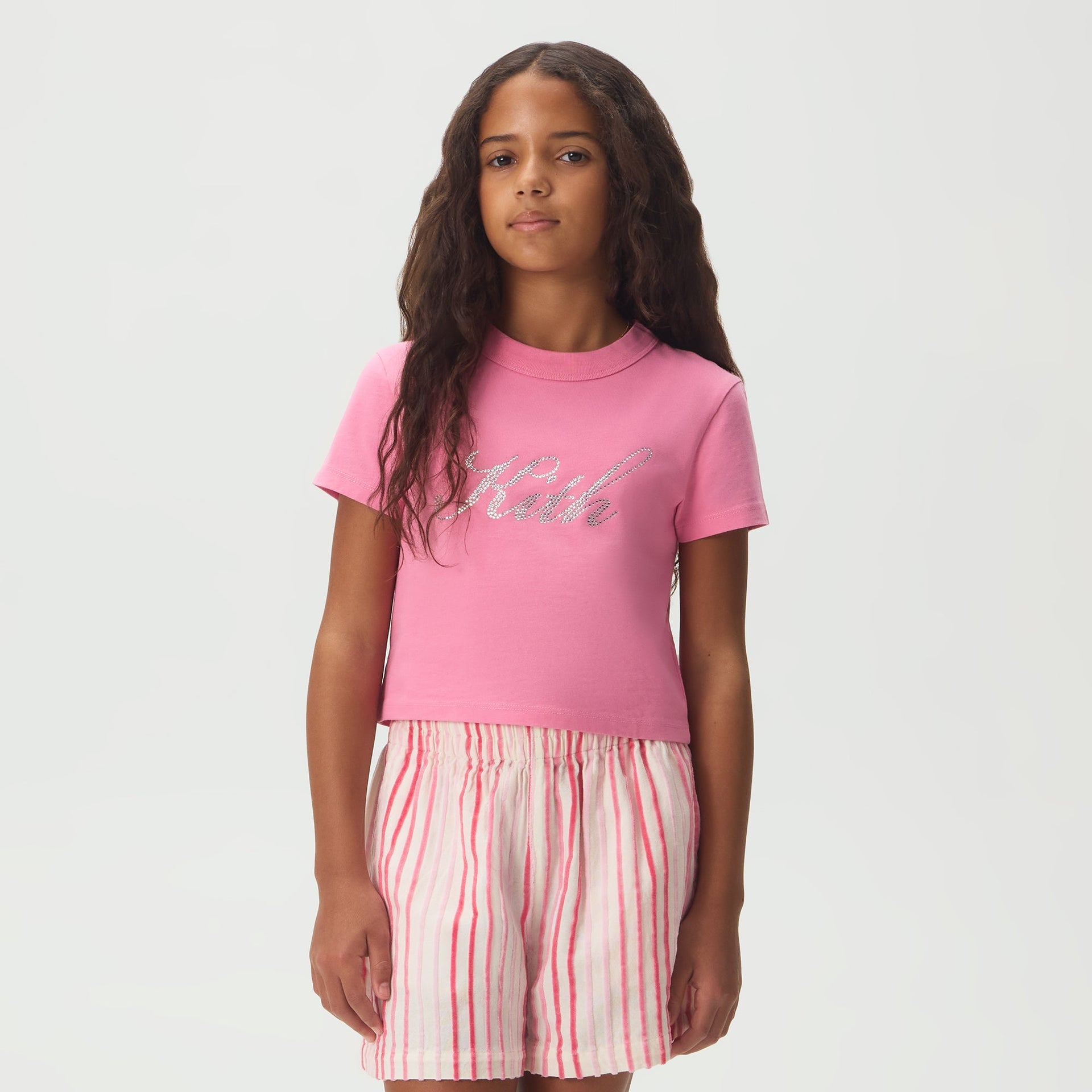 Kith Kids Sparkle Script Mulberry II Tee - Canna