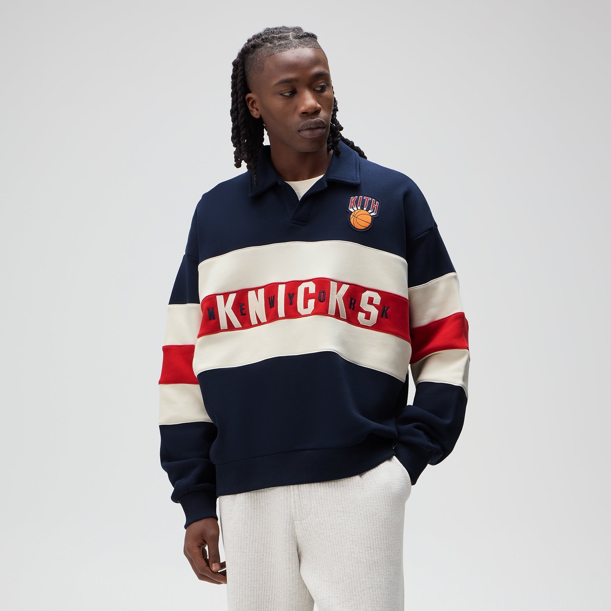 新品未使用14,000円　KITH×New York KNICKS Kith for the New York Knicks Ball Nylon Black Quarter Zip