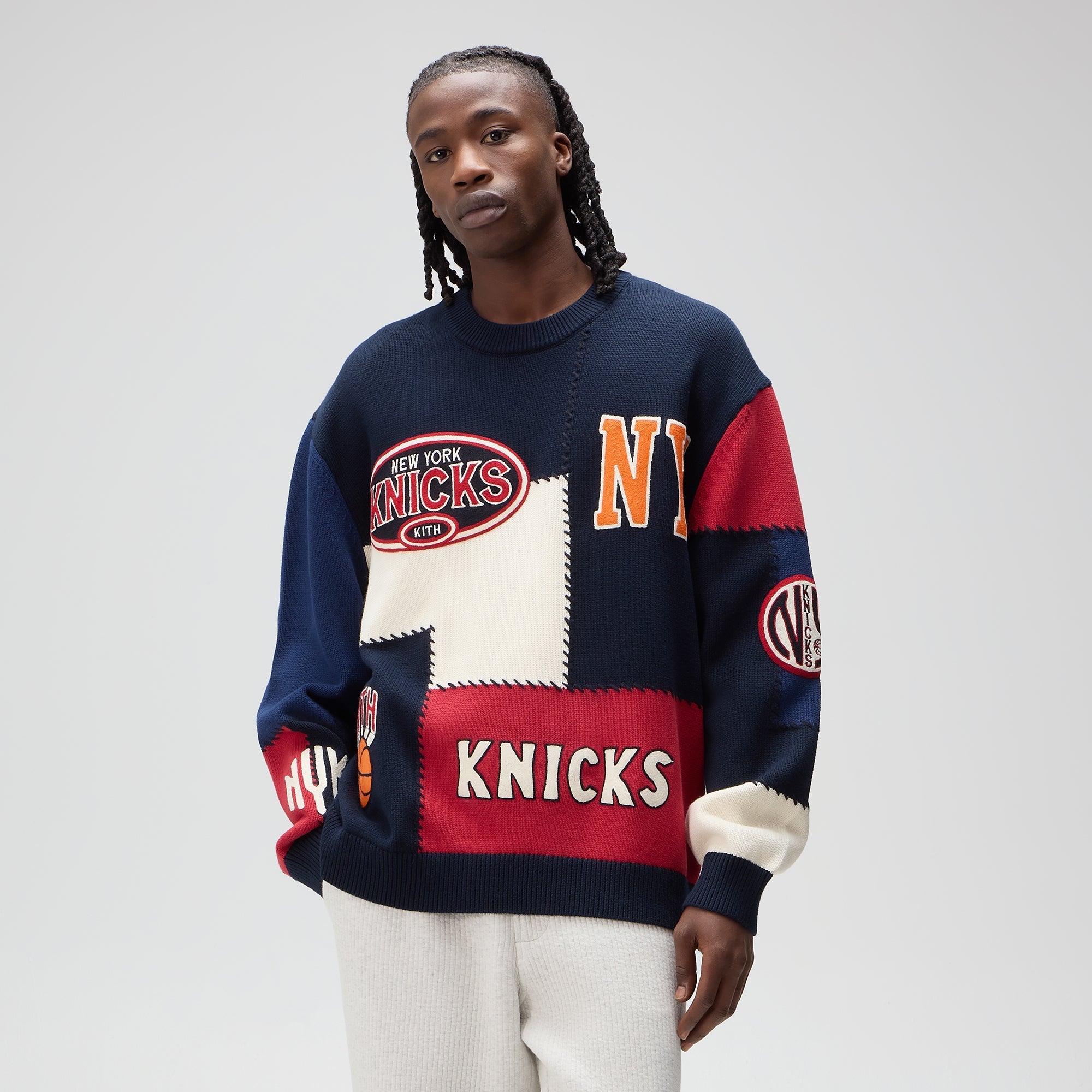 Kith for the New York Knicks Patchwork Crewneck Sweater
