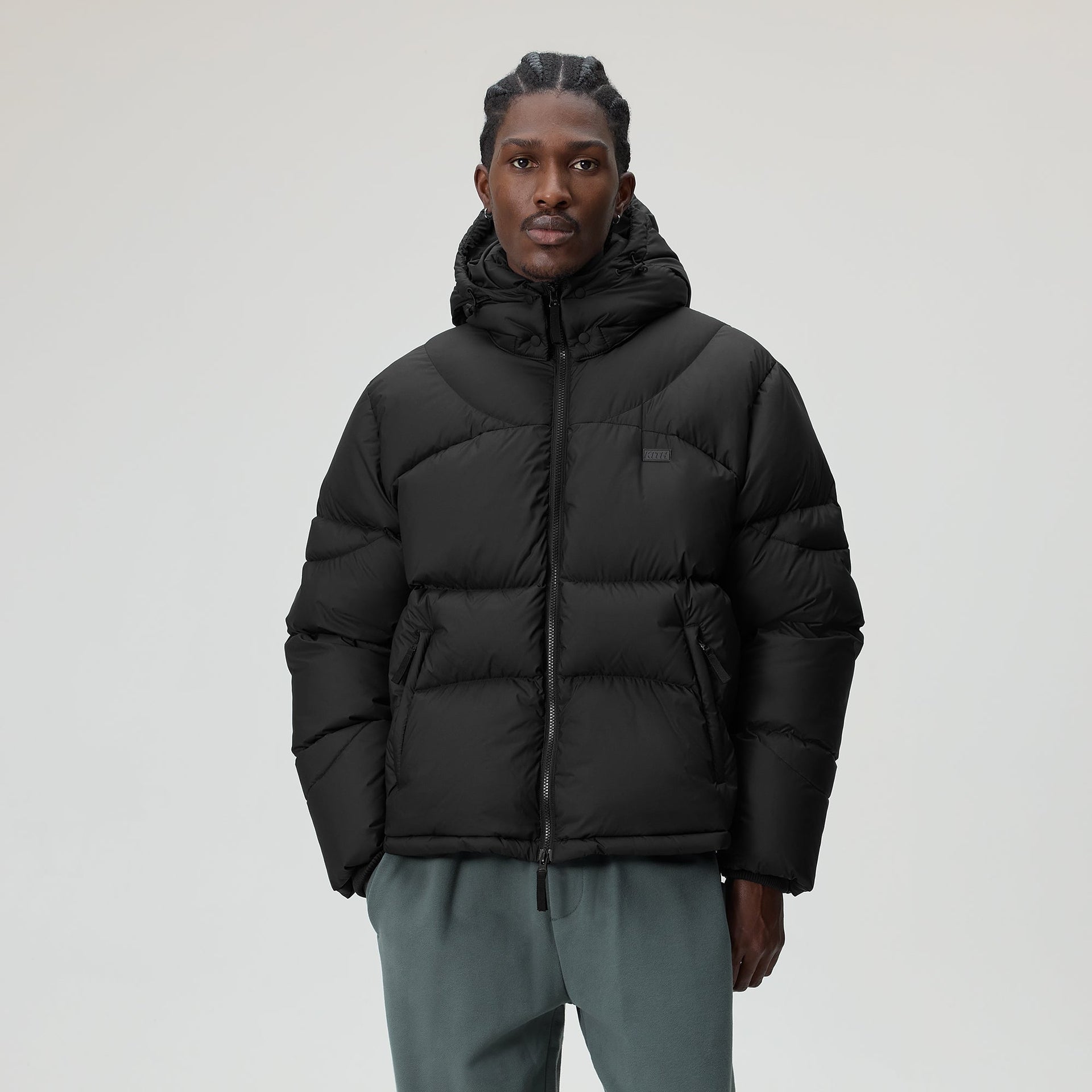 Kith Matte Stretch Taffeta Corey Puffer - Black