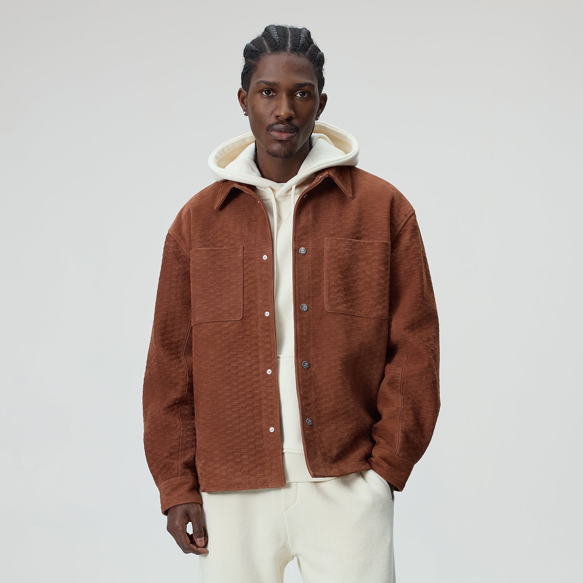 Kith Monogram Suede Apollo II Shirt - Walnut – Kith Japan