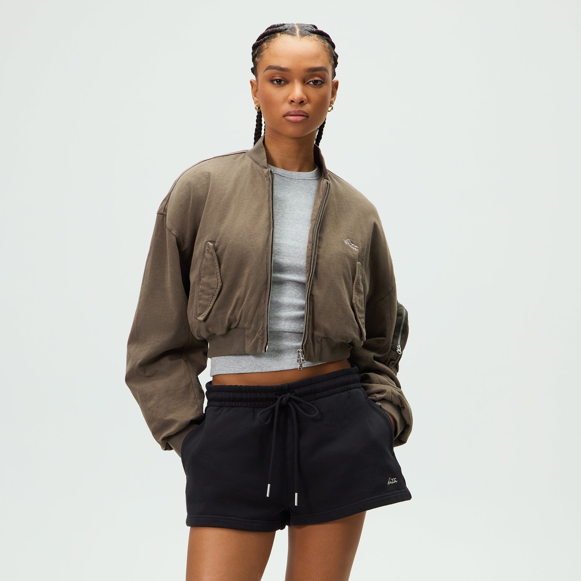 フルジップブルゾンLoren様 Kith Women Loren Sueded Cropped Bomber Jacket - Canopy – Kith Japan