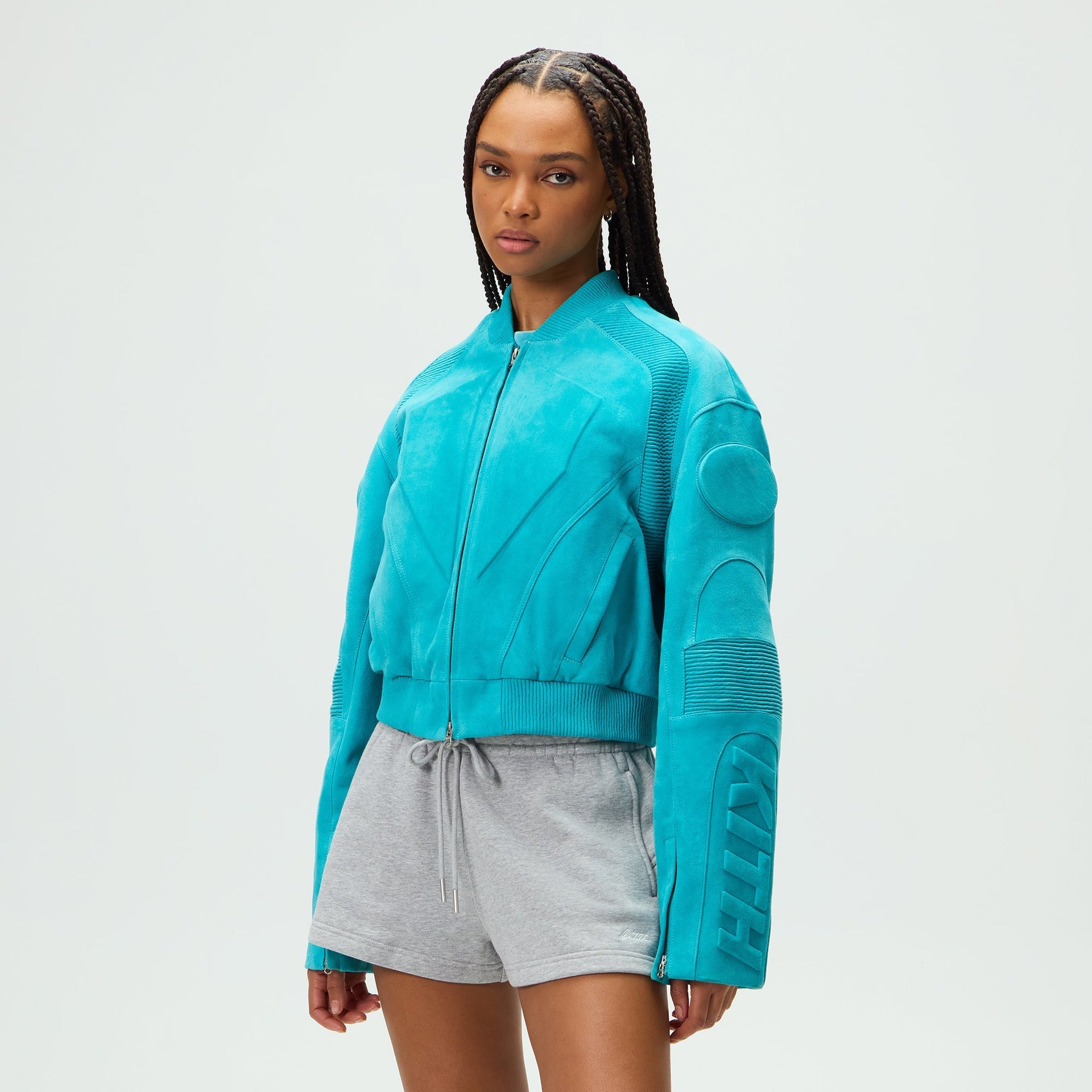 Kith Women Varen Suede Moto Bomber - Aragonite