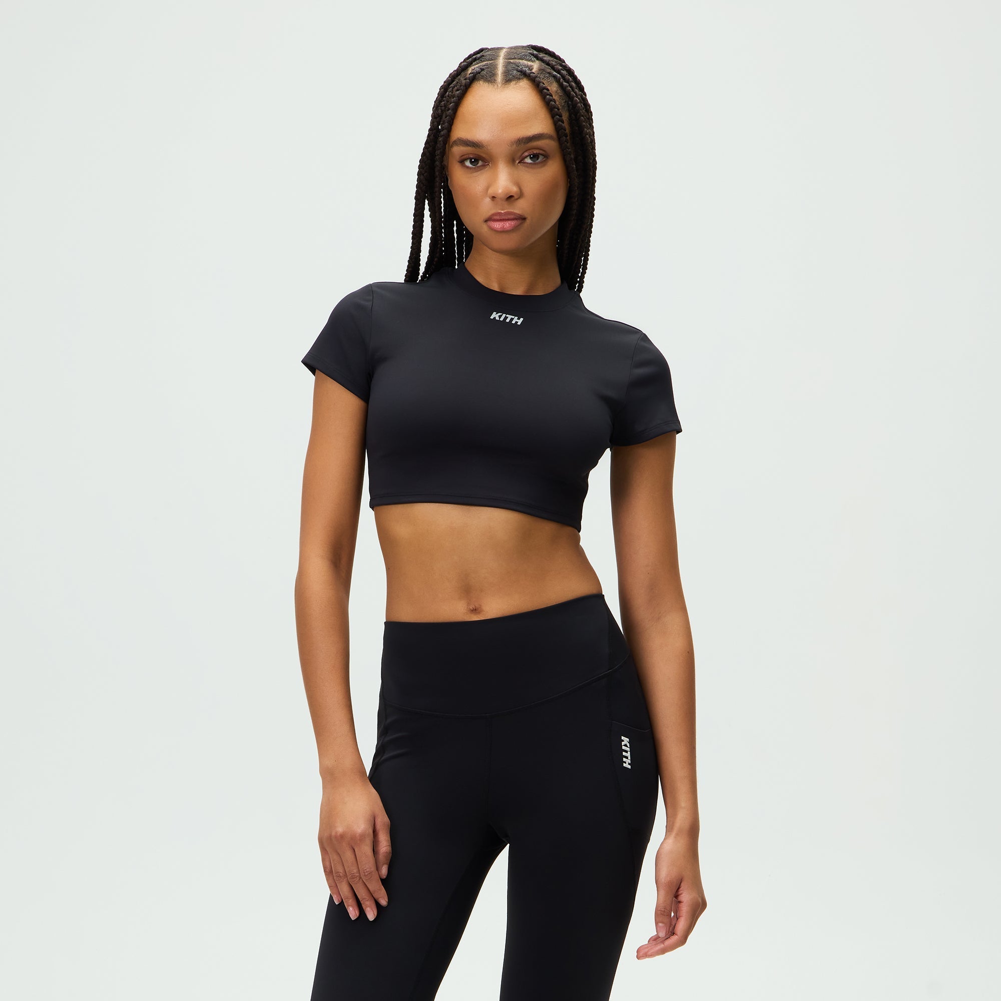 Kith Women Active Misha Crop Tee - Black – Kith Japan