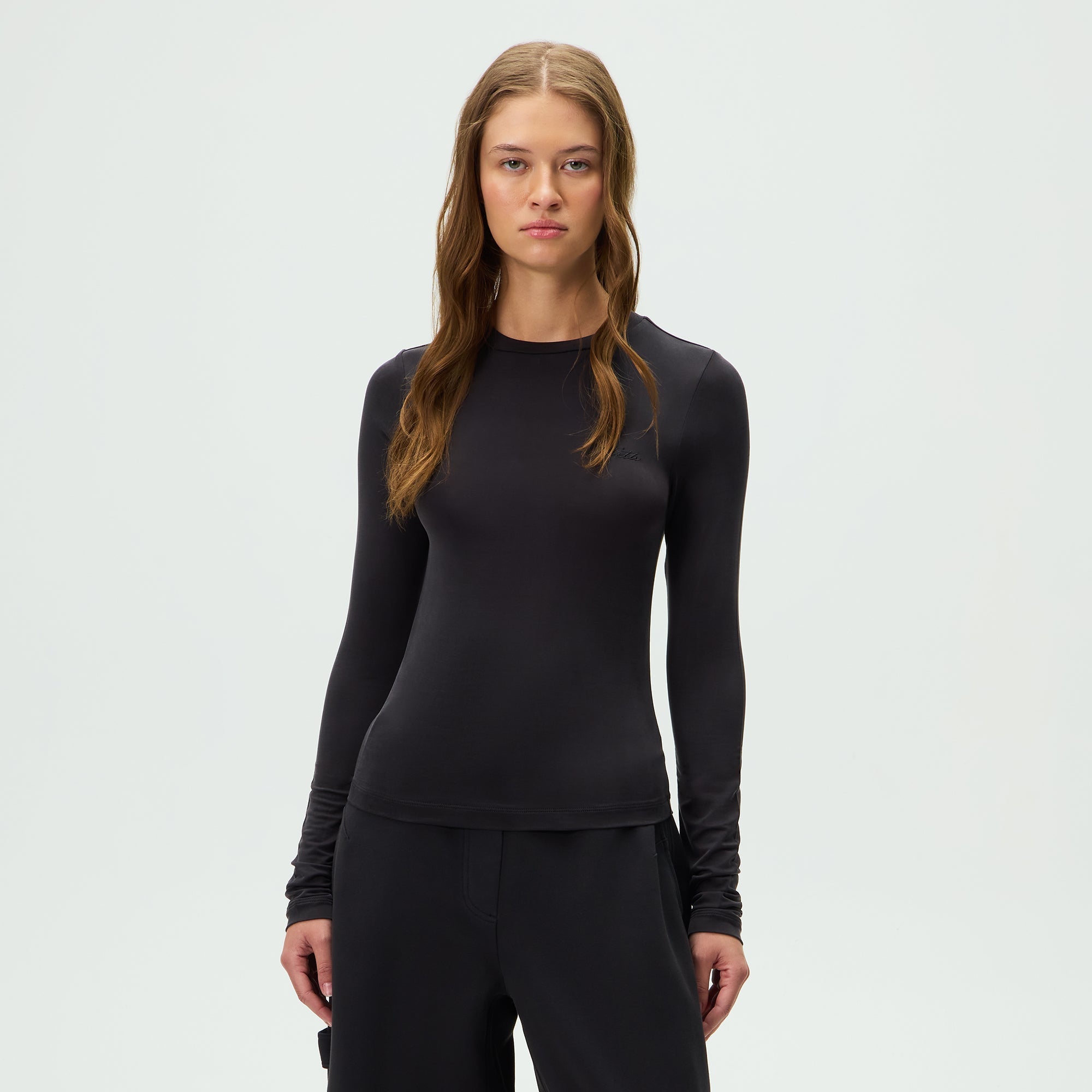 Kith Women Nori Cupro Long Sleeve - Black – Kith Japan