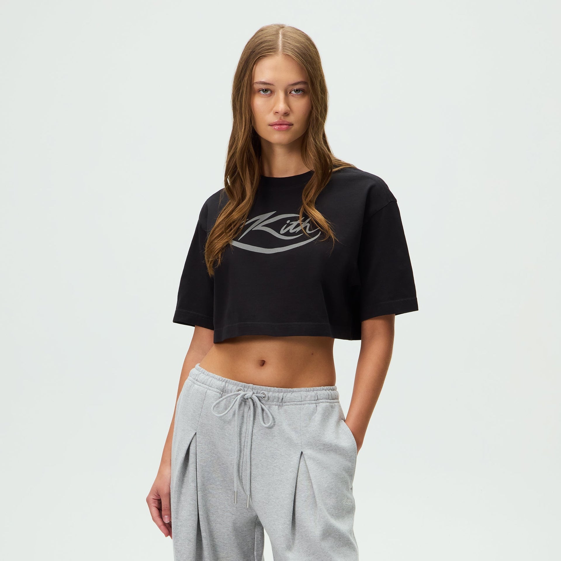 Kith Women Fei Reflective Logo Tee - Black