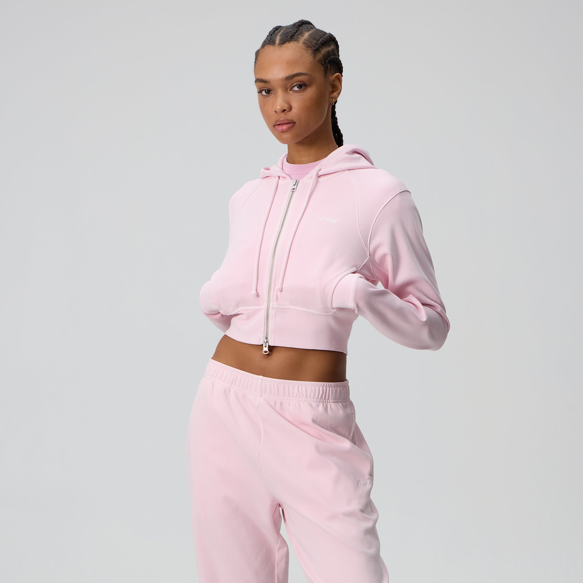 Kith Women Davin Cropped Hoodie - Rosalite – Kith Japan