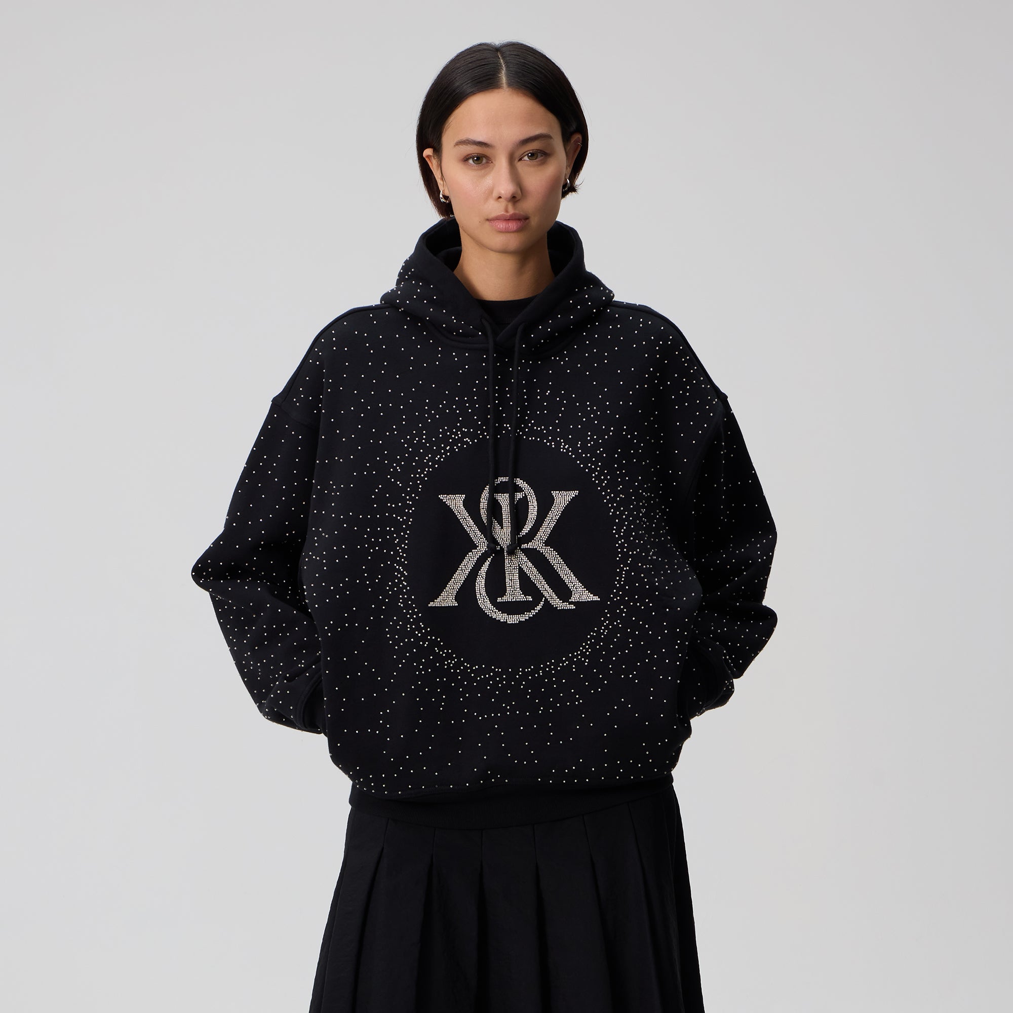 Kith Women Maverick Beaded Crest Hoodie - Black – Kith Japan