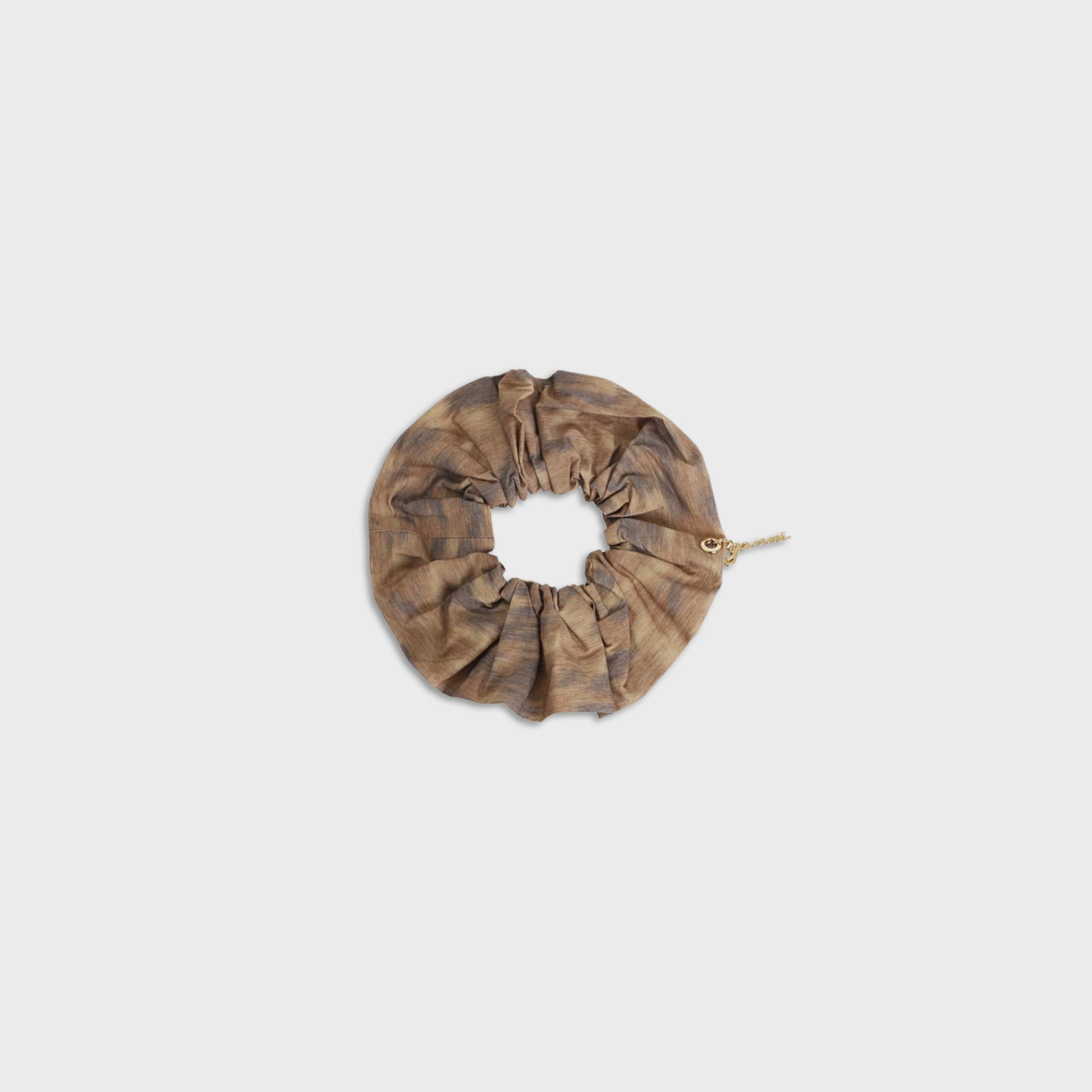 Ganni Printed Ikat Scrunchie - Burro