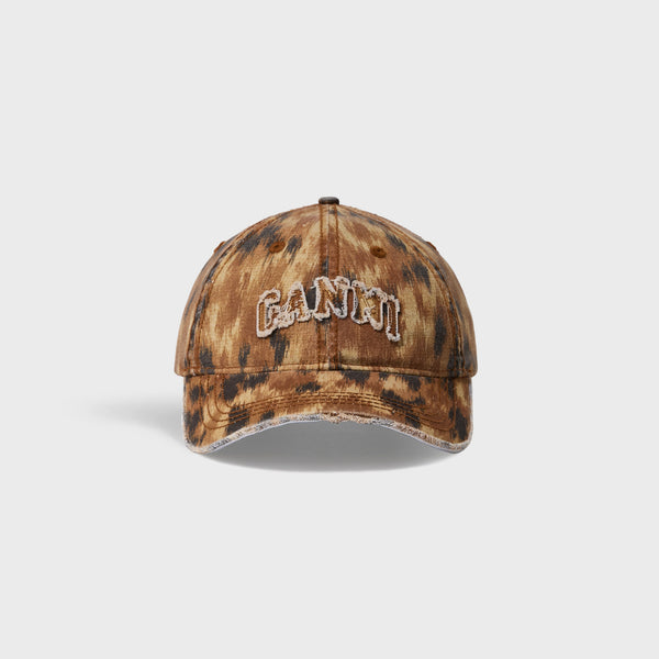 GANNI コットンキャンバスキャップ Ganni Washed Cotton Print Canvas Cap - Argan Oil – Kith Japan