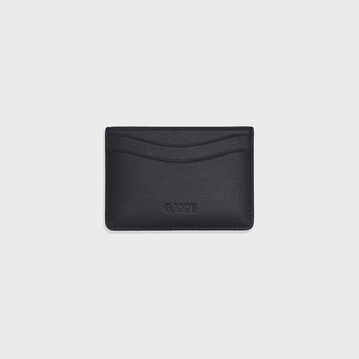 Ganni Bou Card Holder Hearts studs - Black