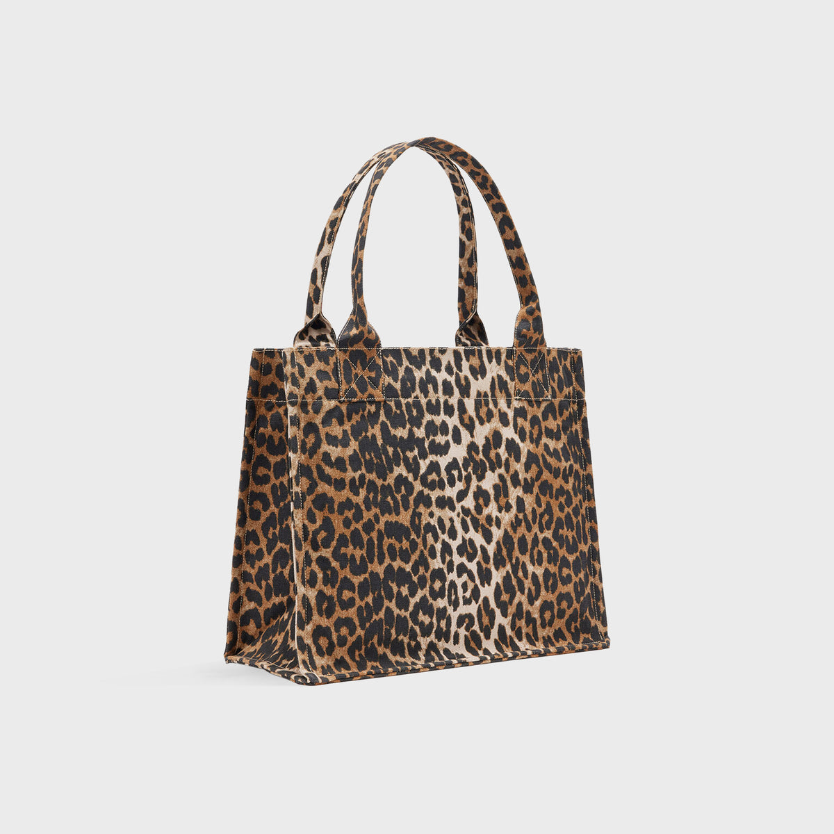 Ganni Large Easy Shopper Pocket Print - Leopard