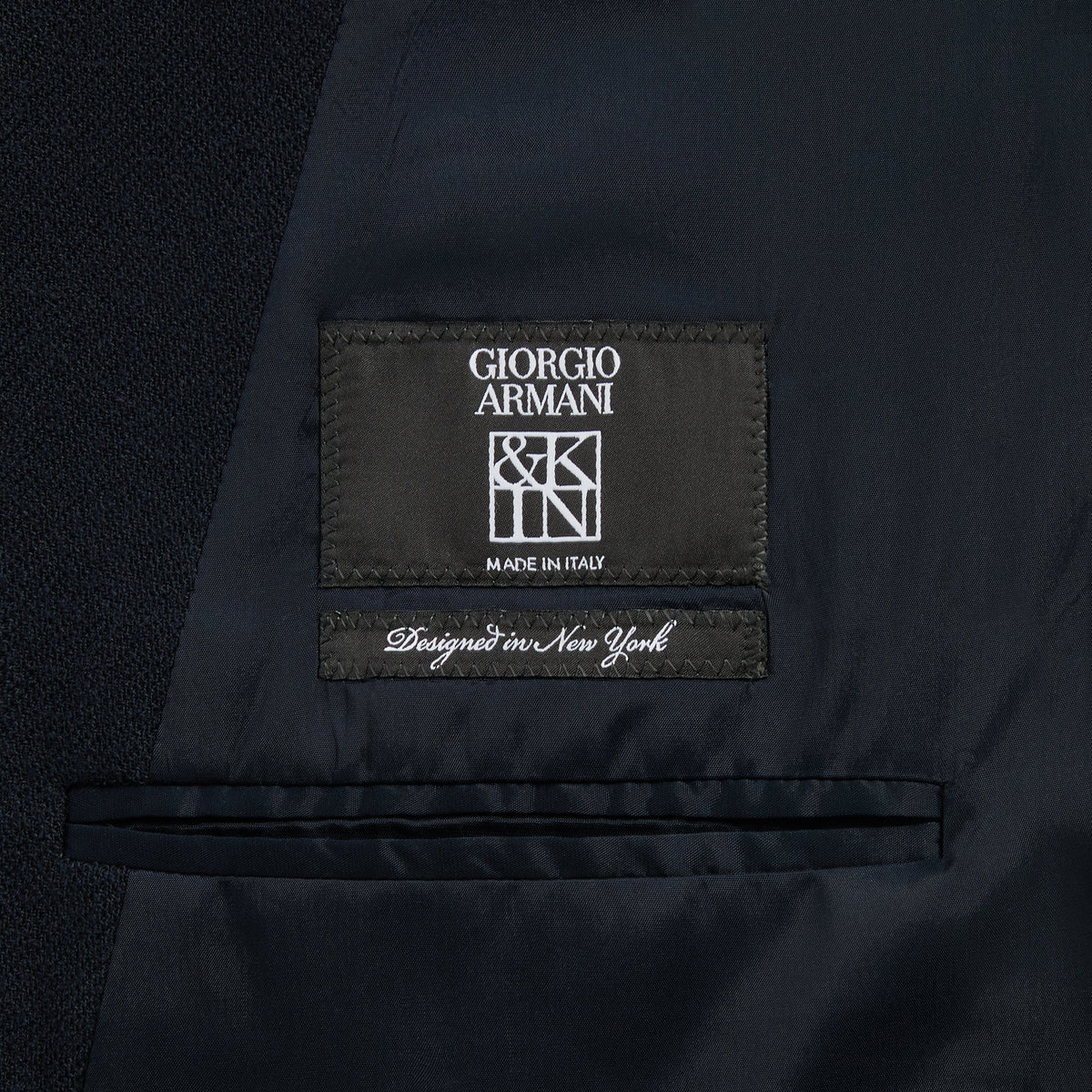 Giorgio Armani &Kin The Traveler Virgin Wool Double-Breasted Jacket - Ink