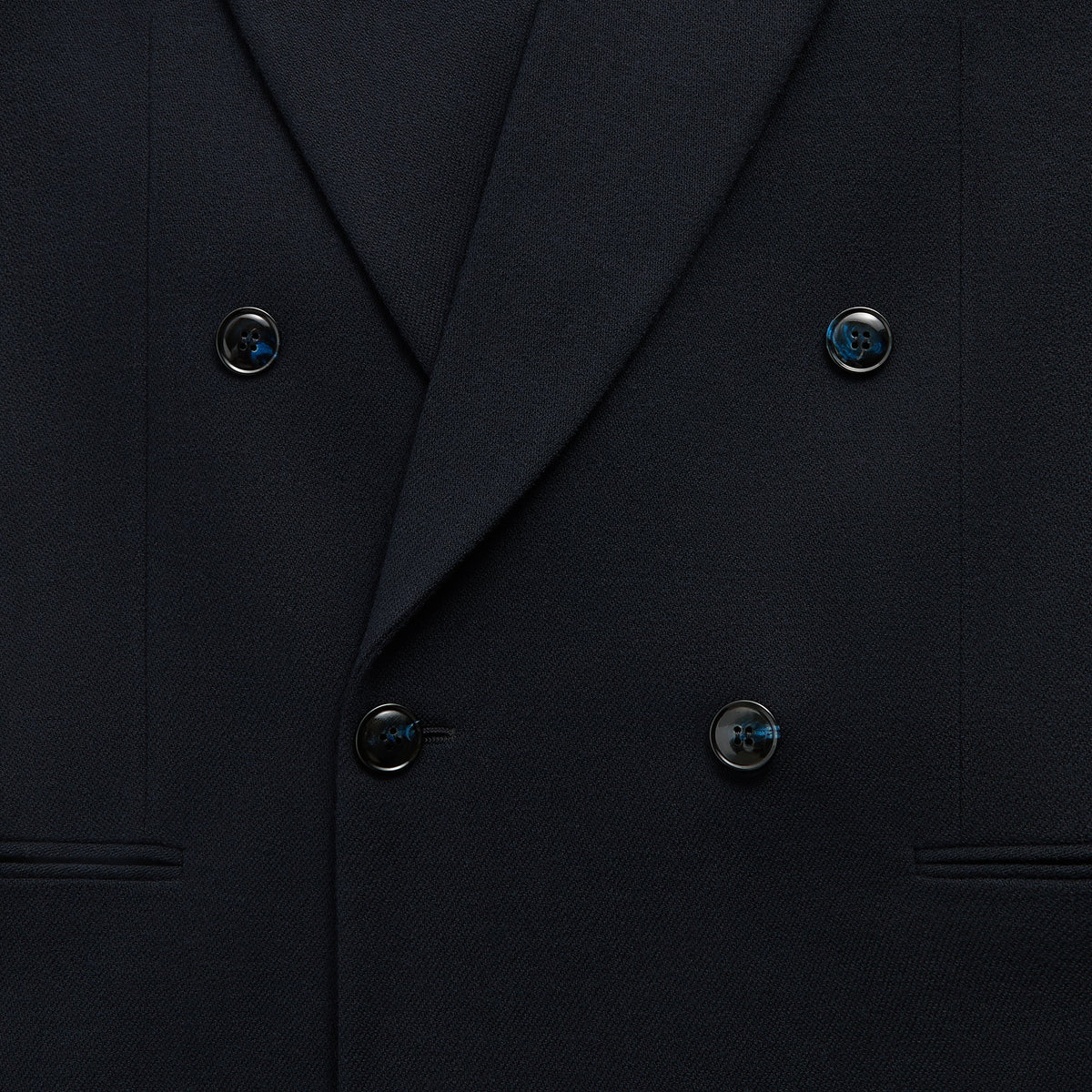 Giorgio Armani &Kin The Traveler Virgin Wool Double-Breasted Jacket - Ink