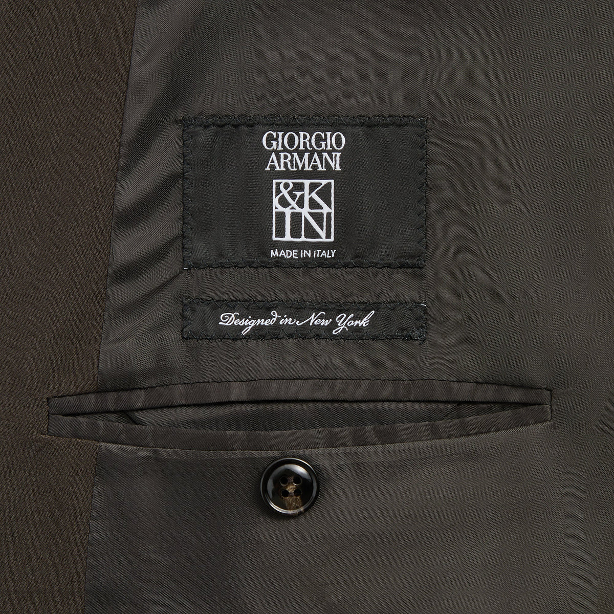 Giorgio Armani &Kin The Artist Virgin Wool Double-Breasted Jacket - Kindling