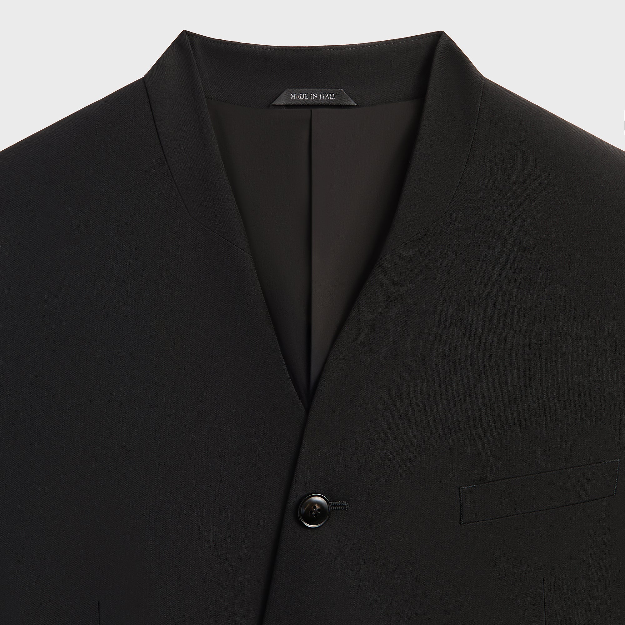 Giorgio Armani & Kith &Kin Milano Crepe Collarless Jacket - Black
