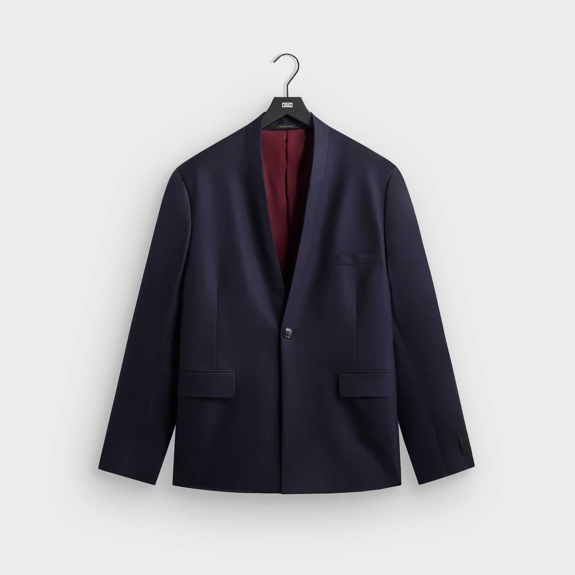 Giorgio Armani & Kith &Kin Cropped Collarless Jacket - Blue / Navy - PH