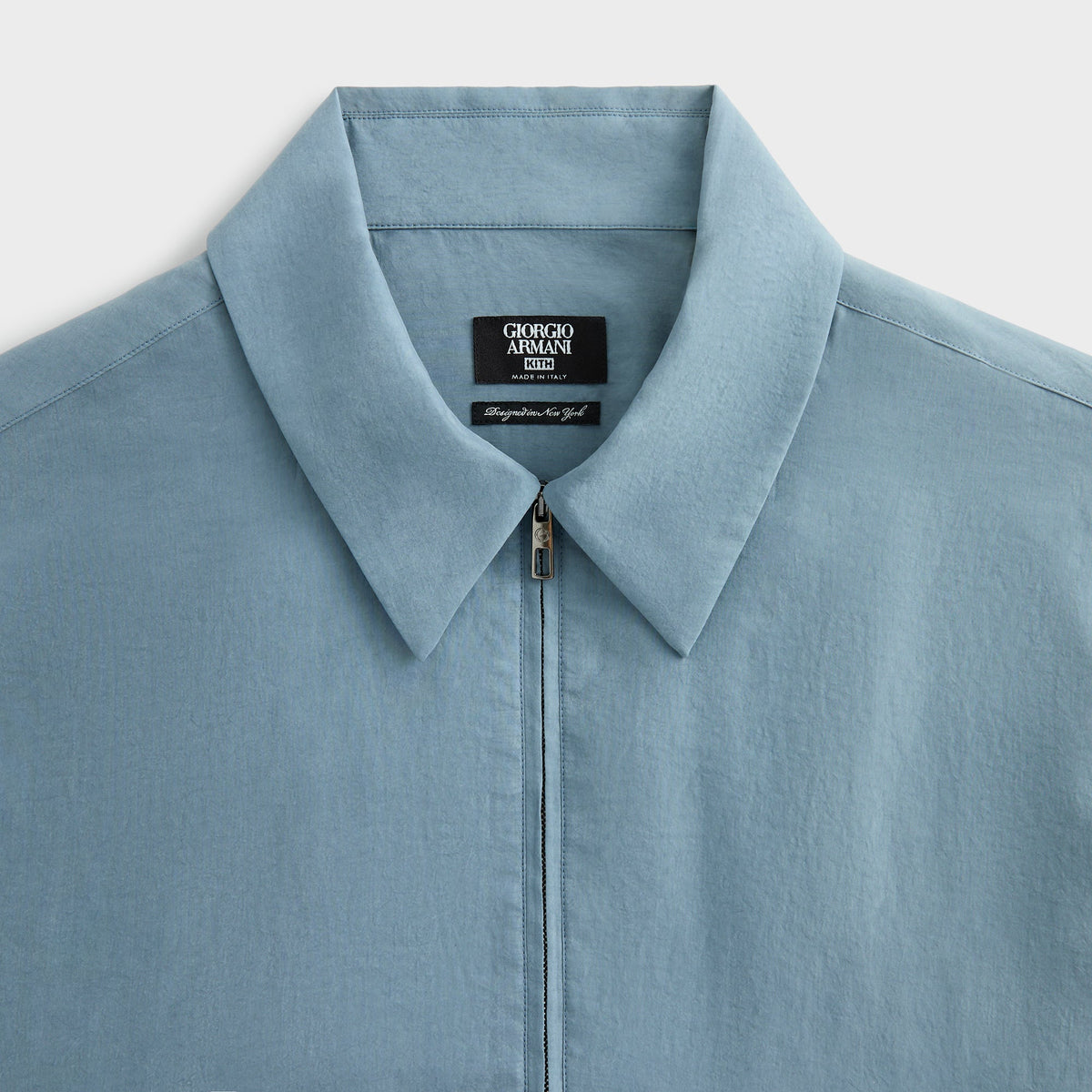 Giorgio Armani & Kith Quarter-Zip Shirt - Flint Stone